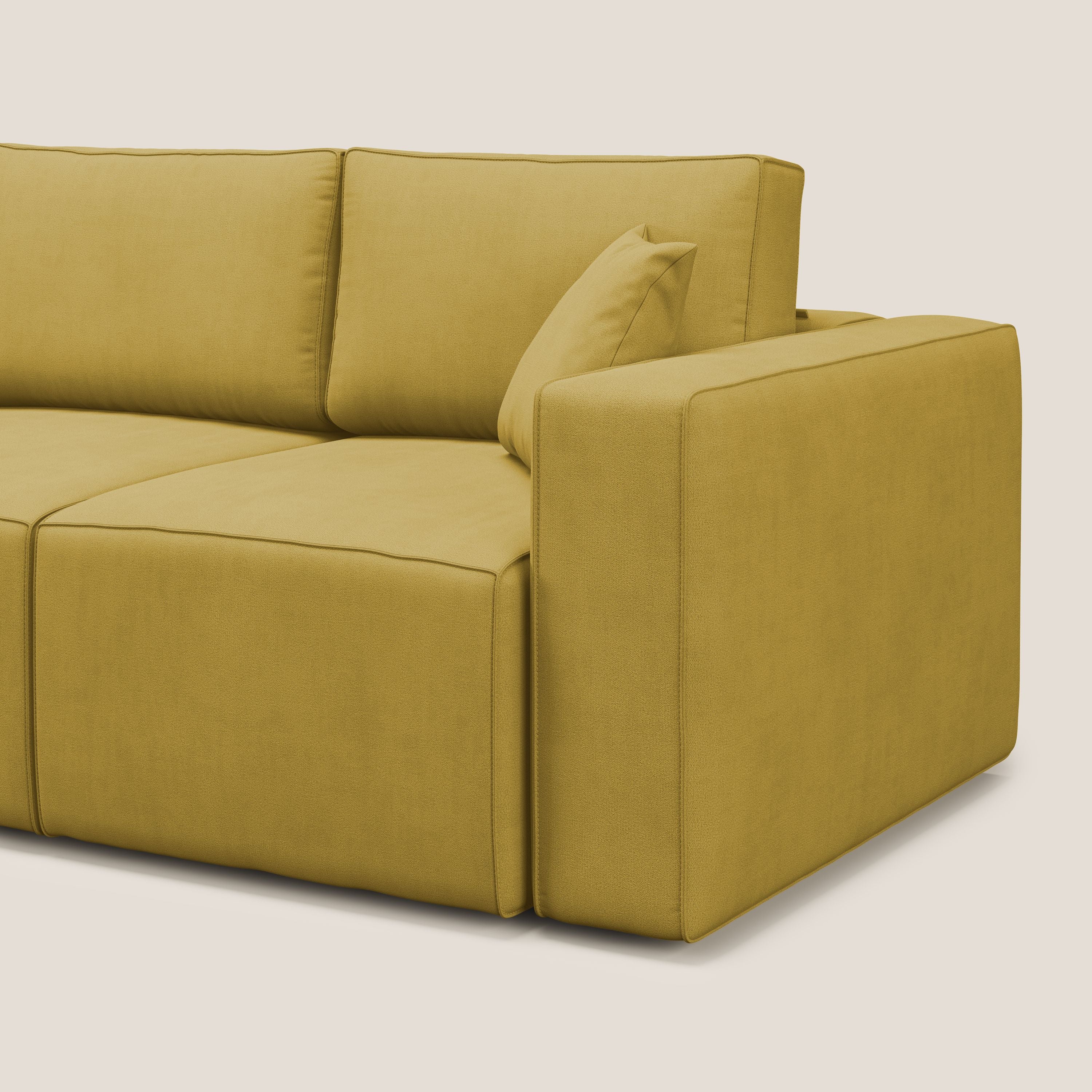 Morfeo Canapé avec 3 assises extractibles en tissu doux imperméable T02 jaune - Image 8