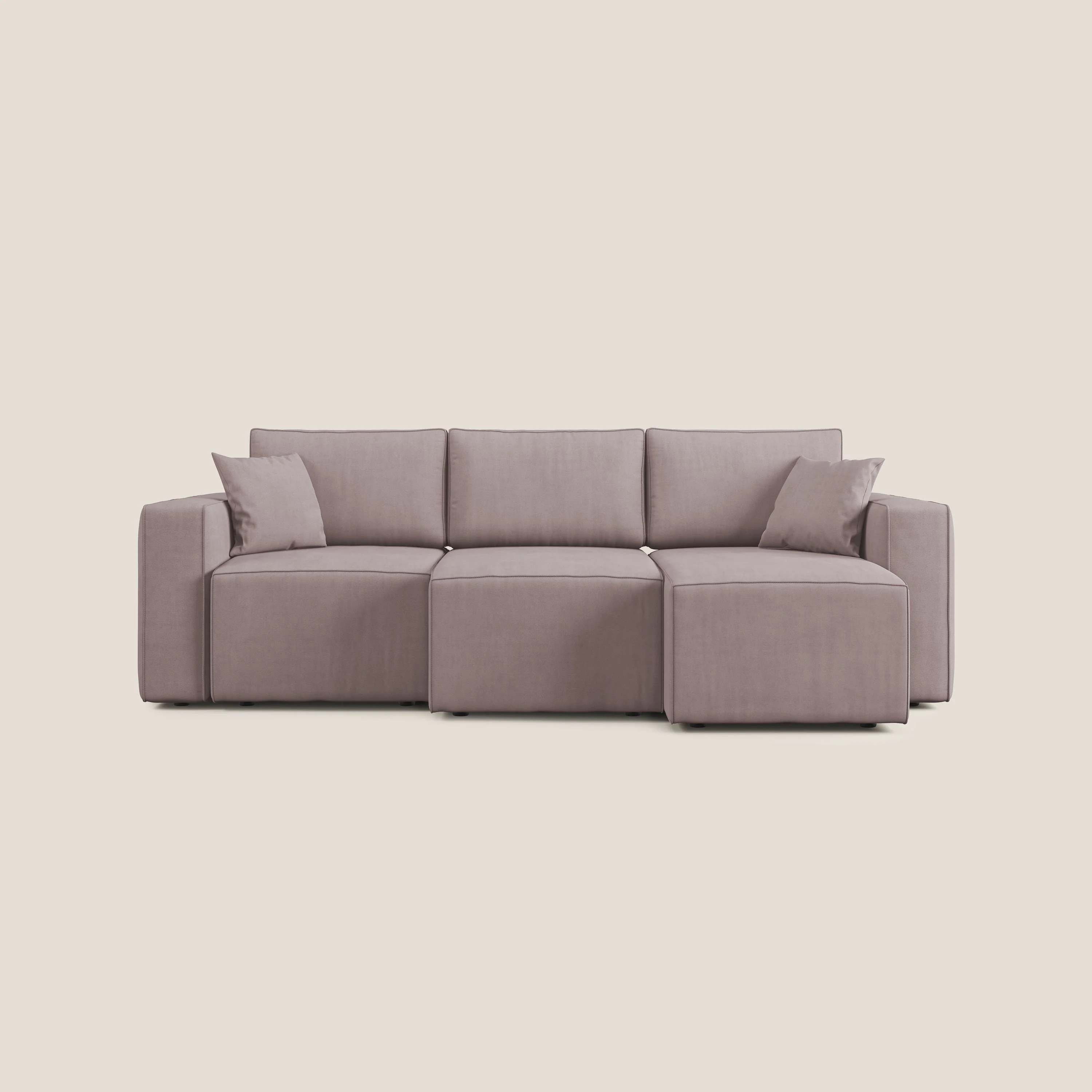 Morfeo Canapé avec 3 assises extractibles en tissu doux imperméable T02 rose - Image 10
