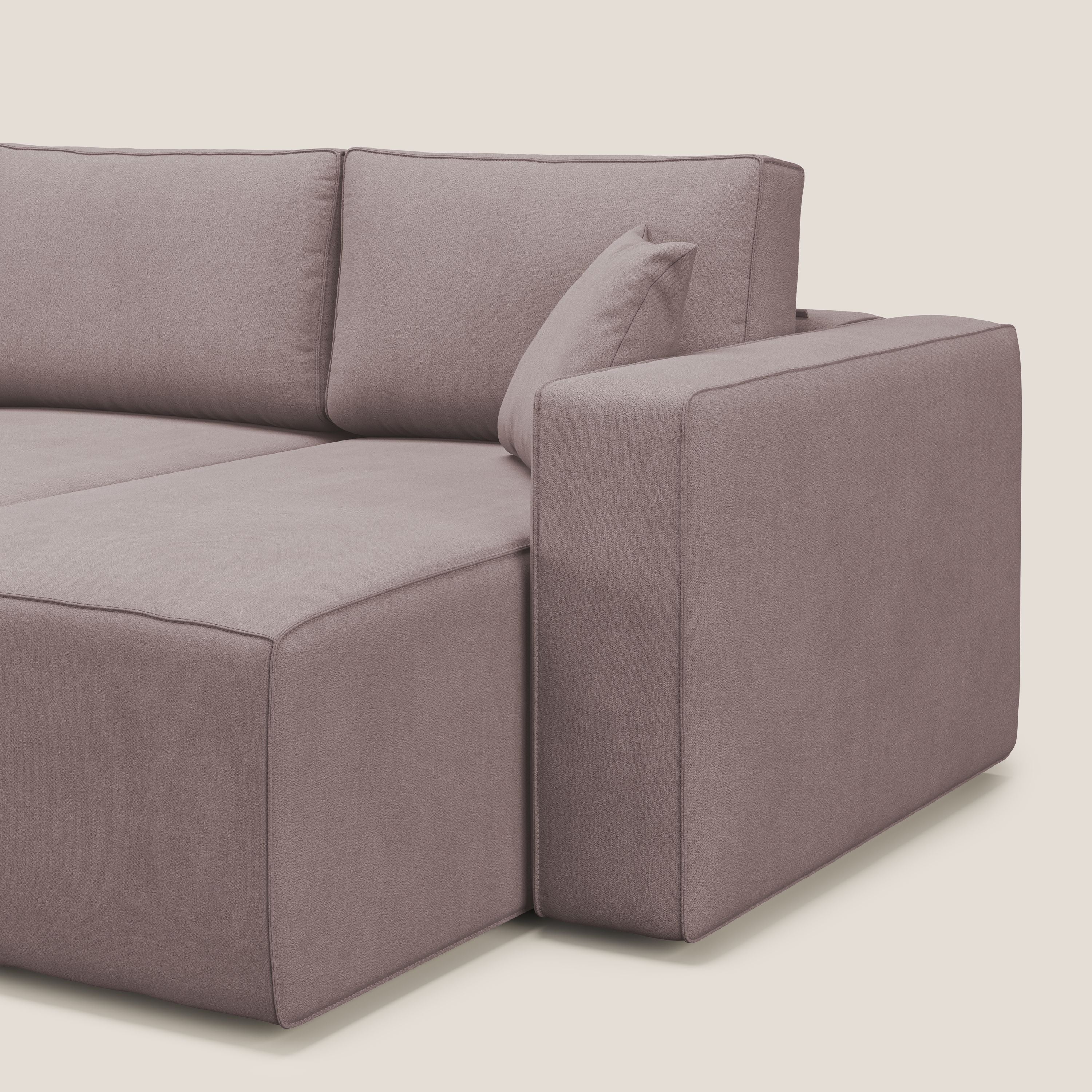 Morfeo Canapé avec 3 assises extractibles en tissu doux imperméable T02 rose - Image 11