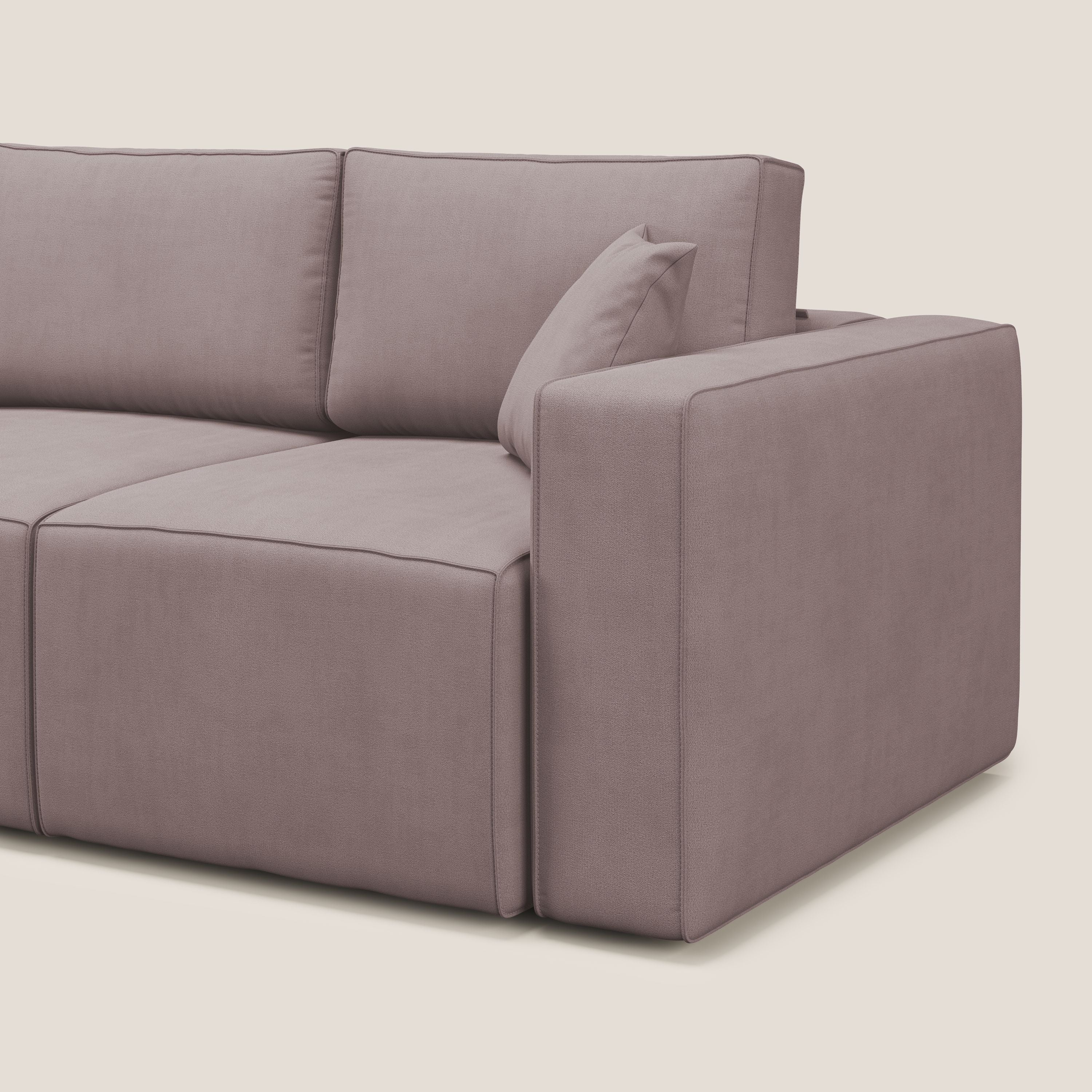 Morfeo Canapé avec 3 assises extractibles en tissu doux imperméable T02 rose - Image 8