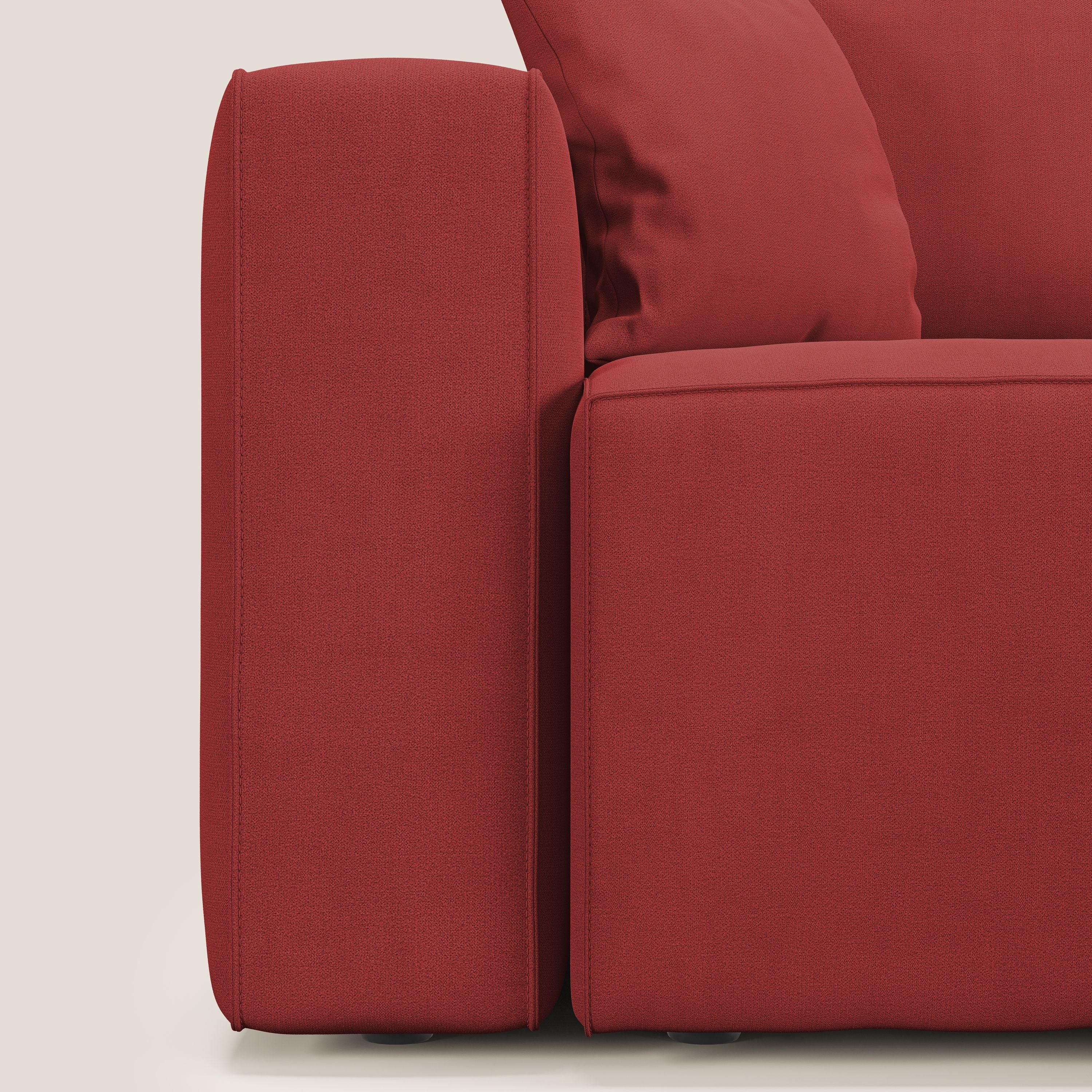 Morfeo Canapé avec 3 assises extractibles en tissu doux imperméable T02 rouge - Image 12