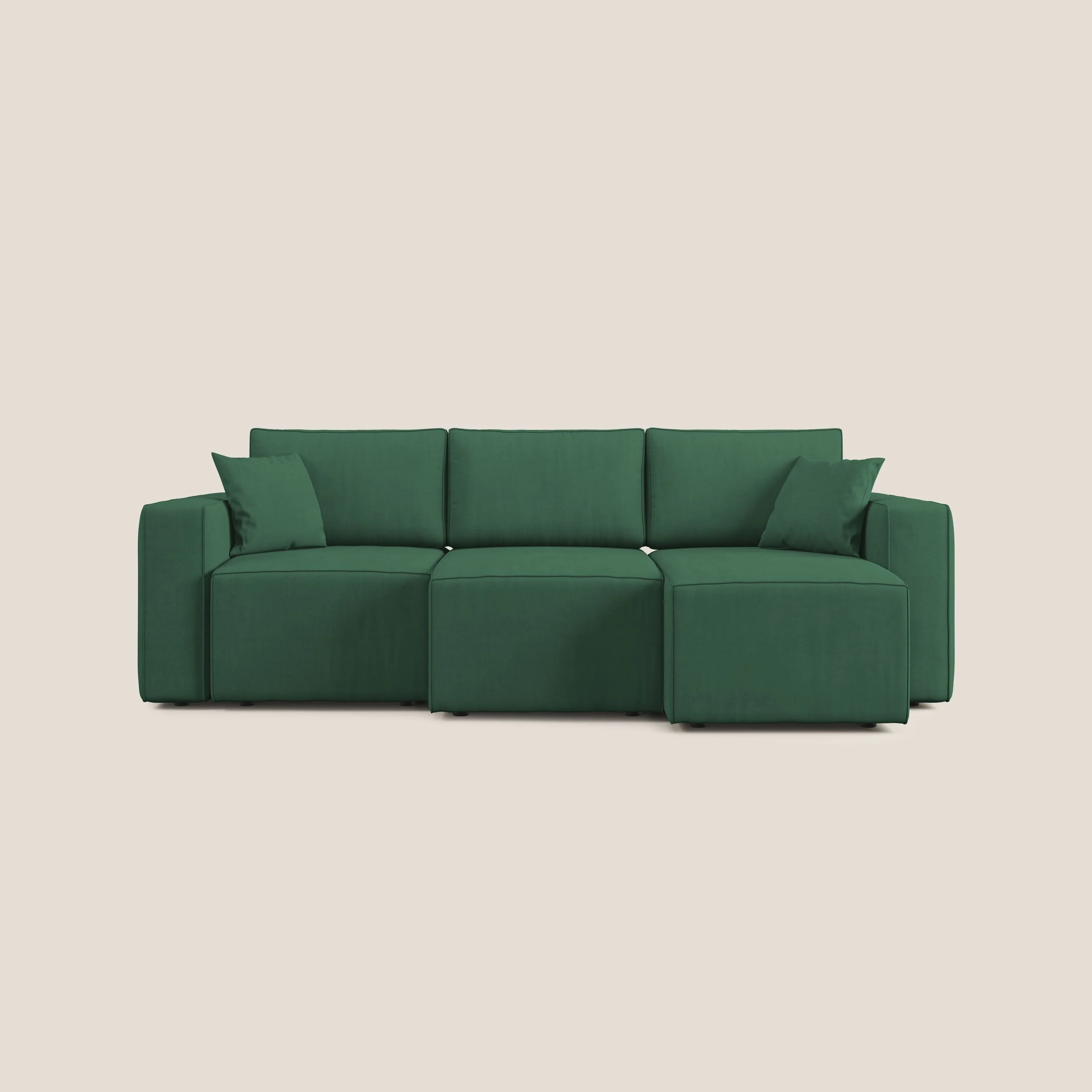 Morfeo Canapé avec 3 assises extractibles en tissu doux imperméable T02 vert - Image 10