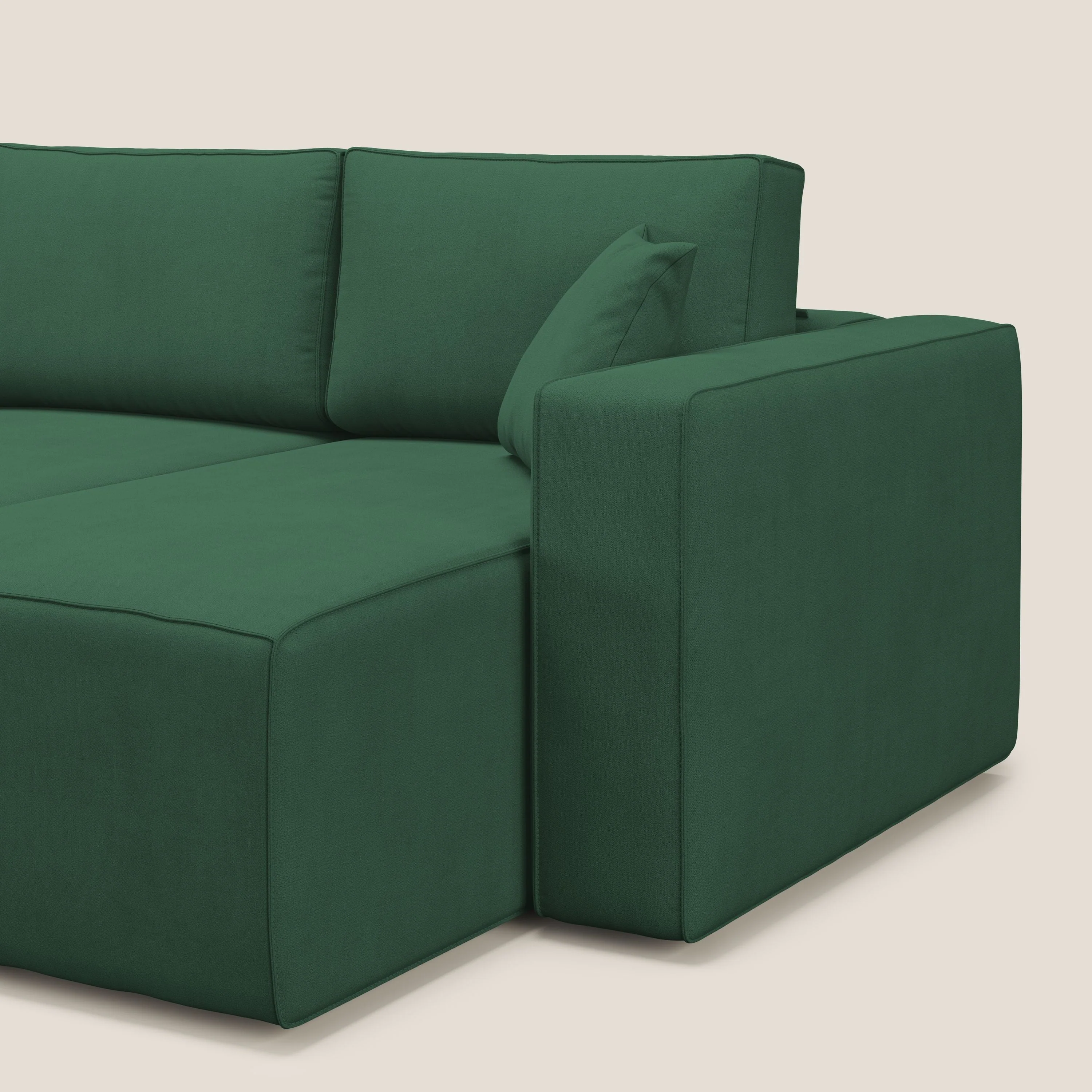 Morfeo Canapé avec 3 assises extractibles en tissu doux imperméable T02 vert - Image 11
