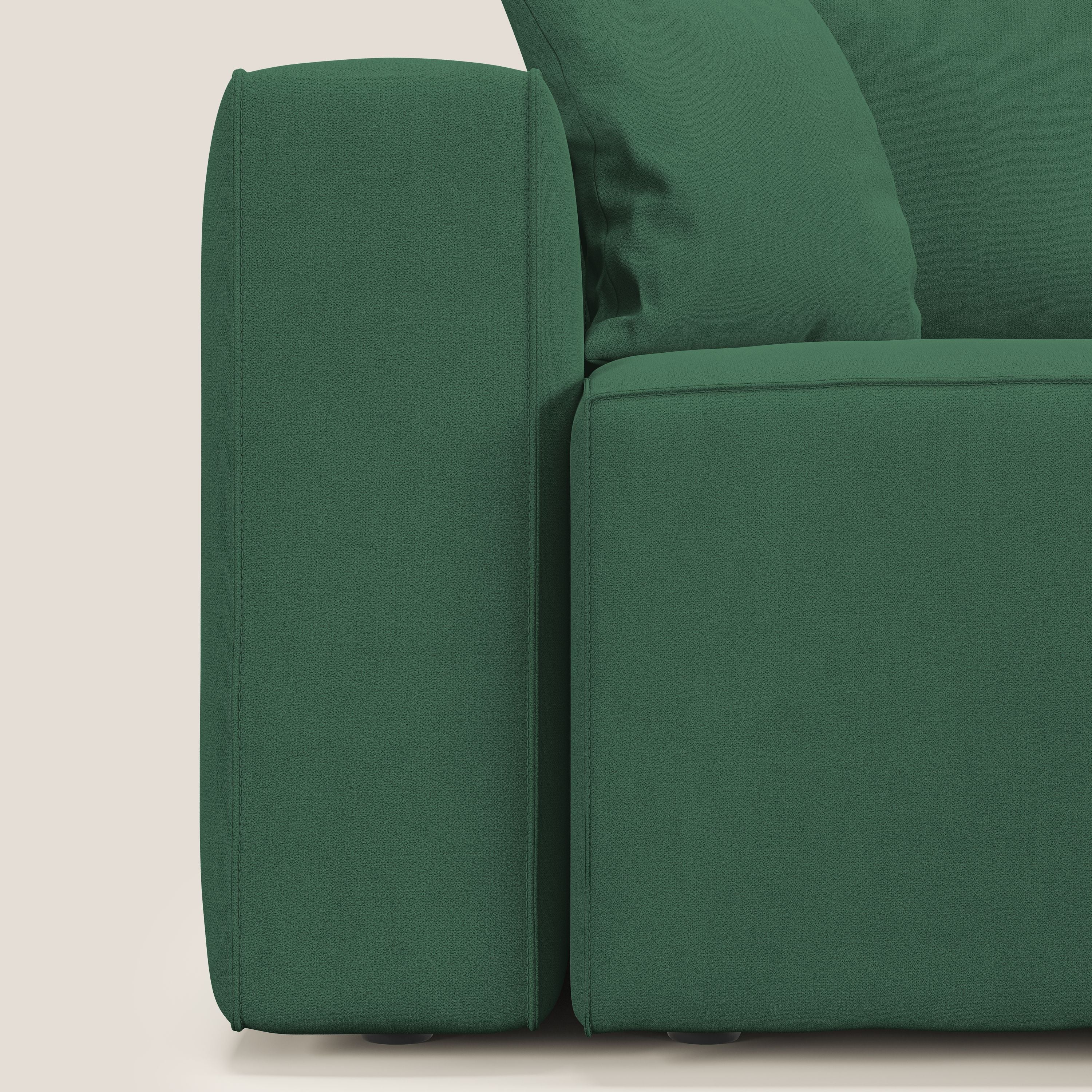 Morfeo Canapé avec 3 assises extractibles en tissu doux imperméable T02 vert - Image 12