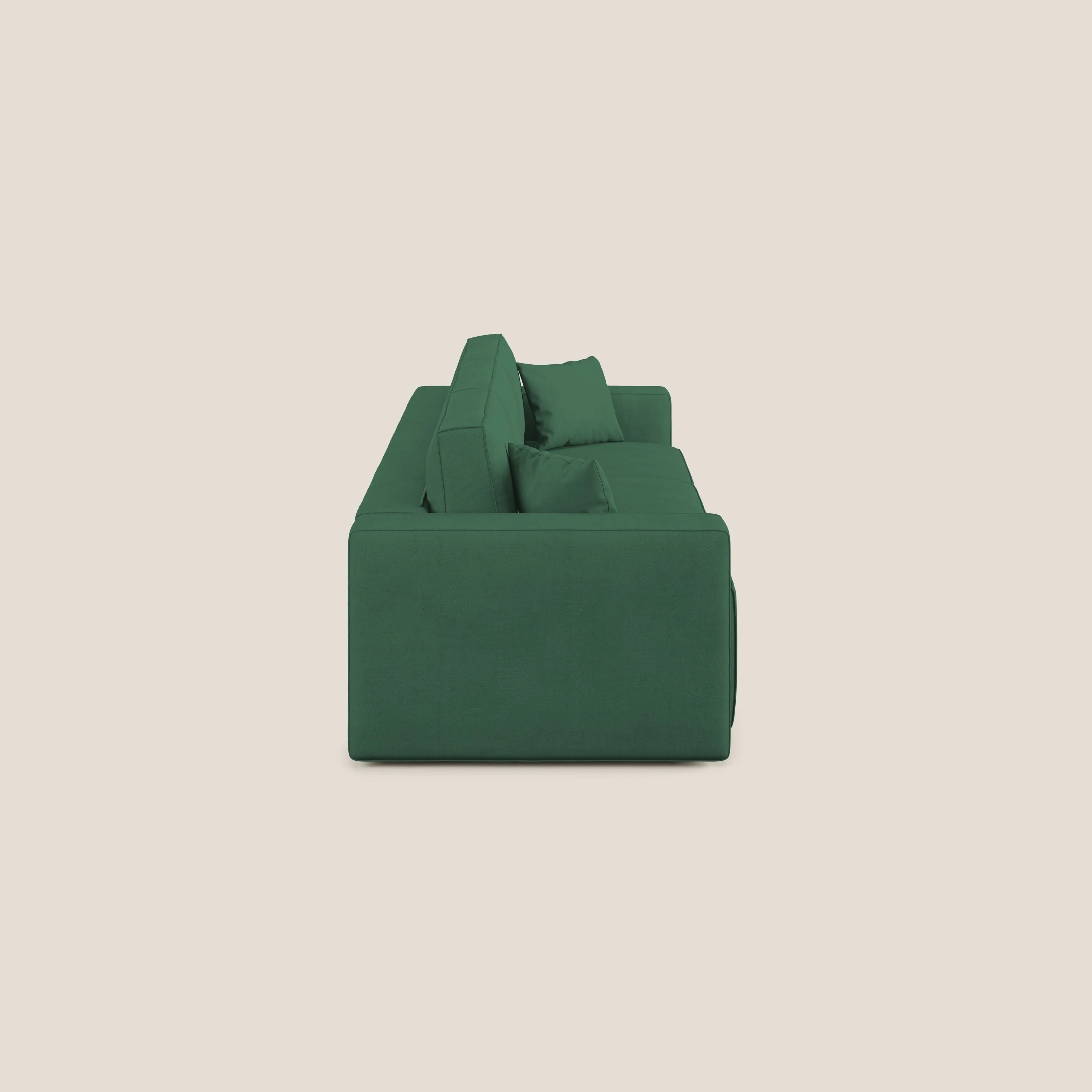 Morfeo Canapé avec 3 assises extractibles en tissu doux imperméable T02 vert - Image 4