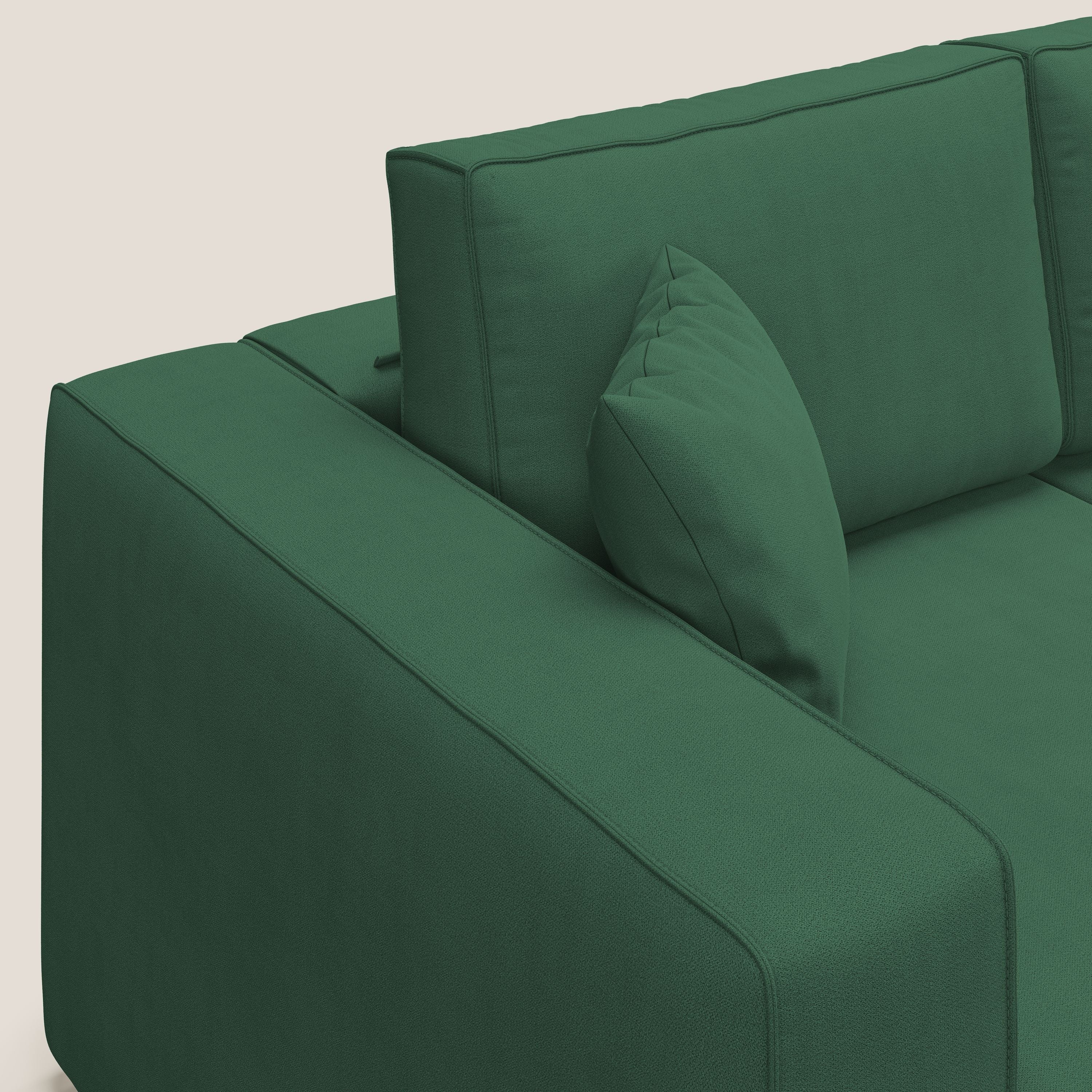 Morfeo Canapé avec 3 assises extractibles en tissu doux imperméable T02 vert - Image 6