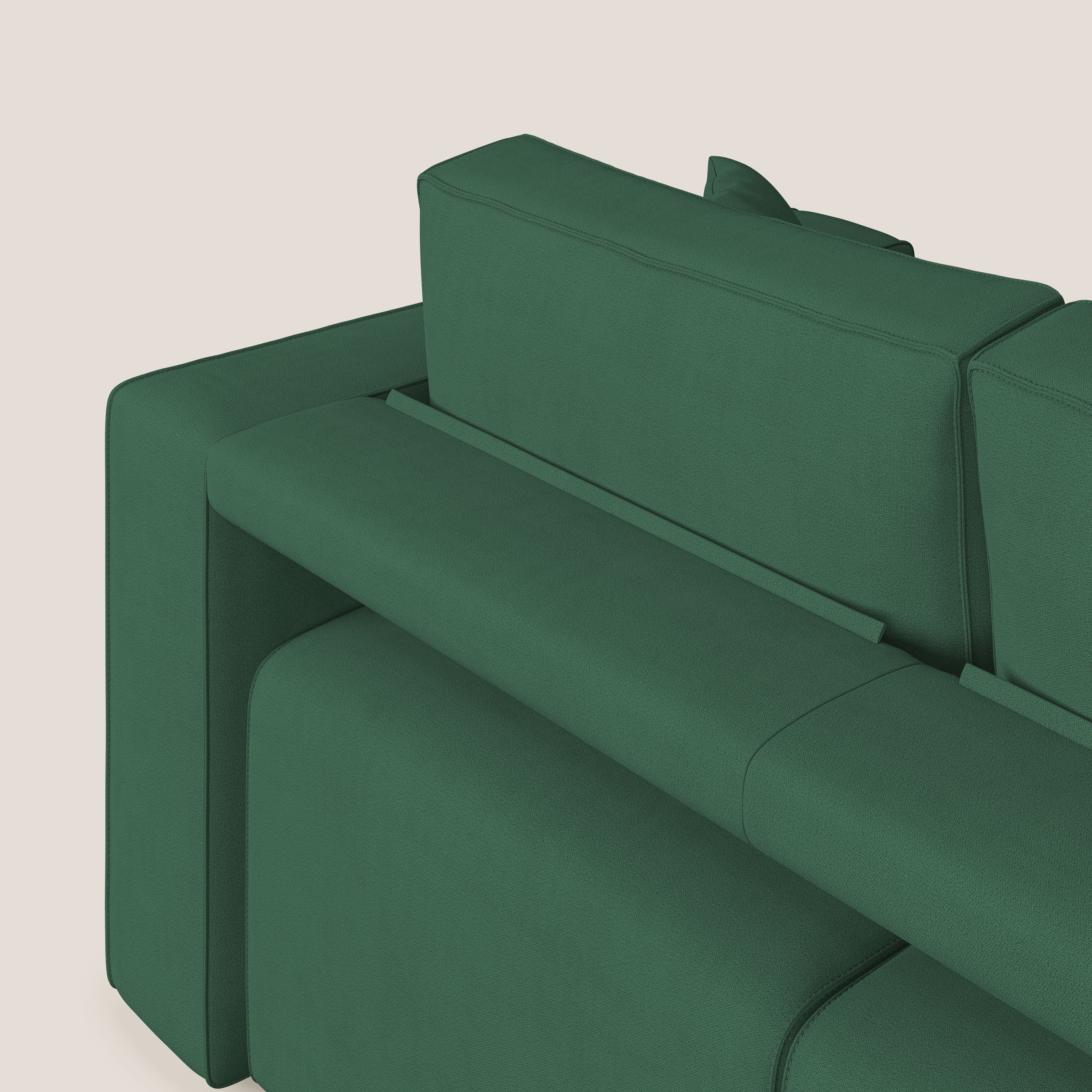 Morfeo Canapé avec 3 assises extractibles en tissu doux imperméable T02 vert - Image 7