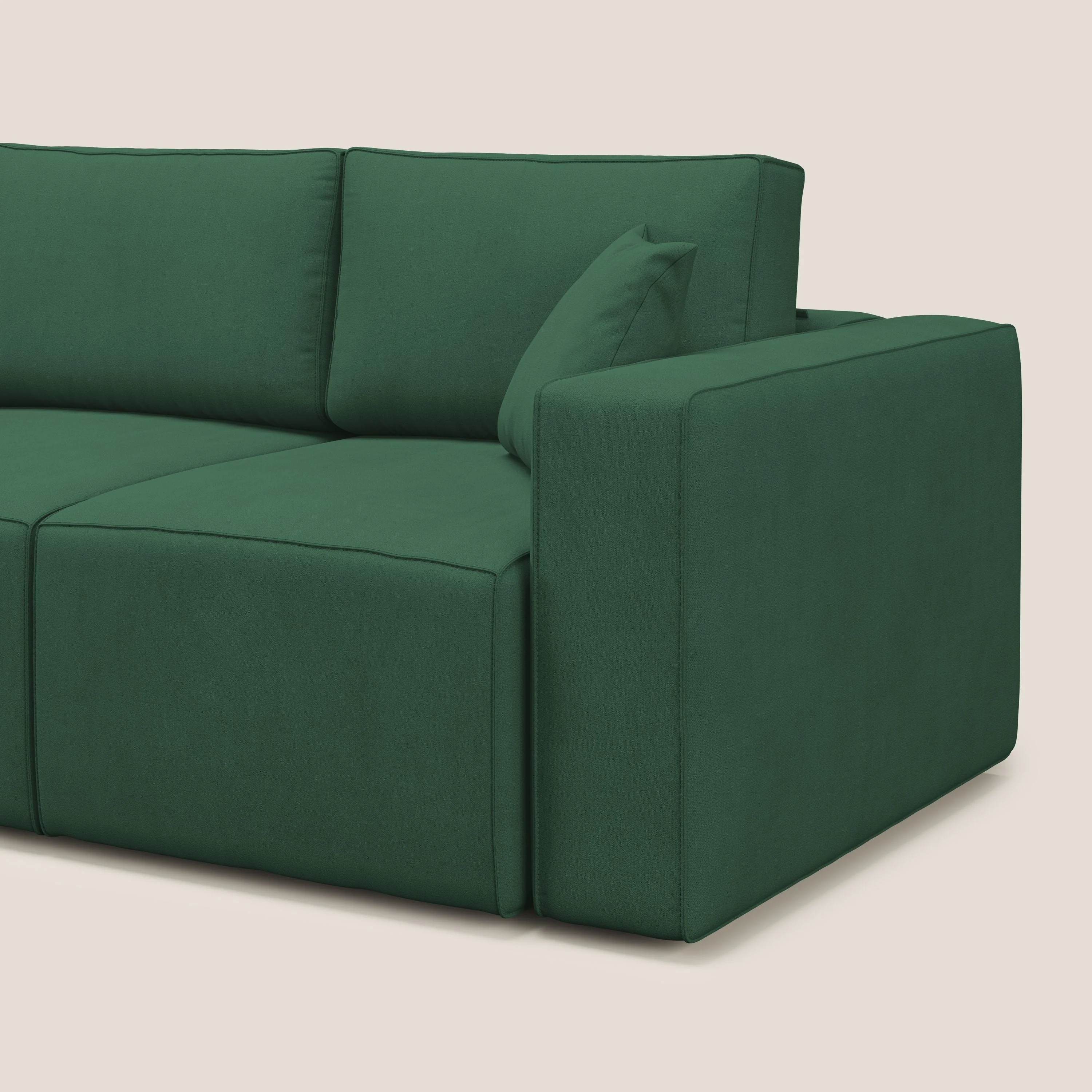 Morfeo Canapé avec 3 assises extractibles en tissu doux imperméable T02 vert - Image 8