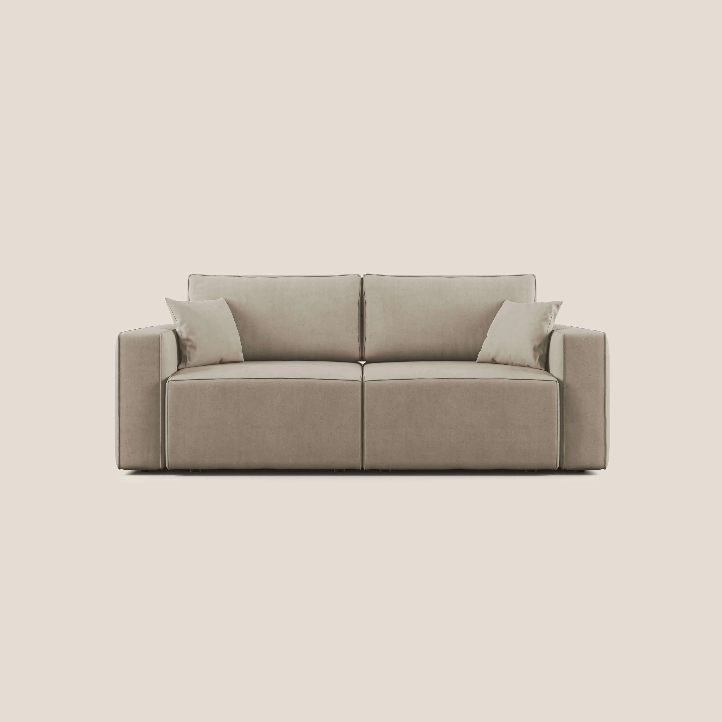 Morfeo canapé avec assise extractible en tissu imperméable T02 beige
