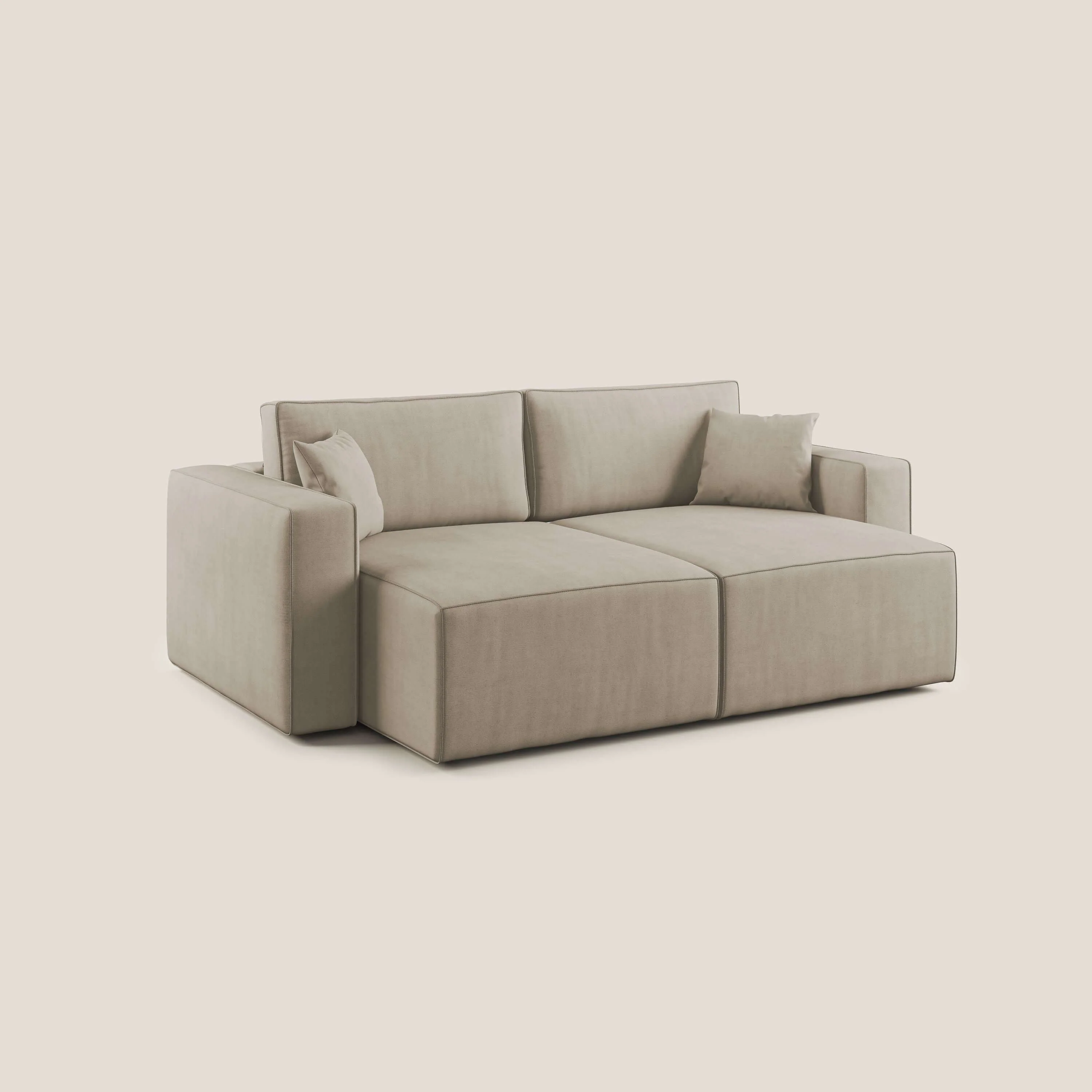 Morfeo canapé avec assise extractible en tissu imperméable T02 beige - Image 4