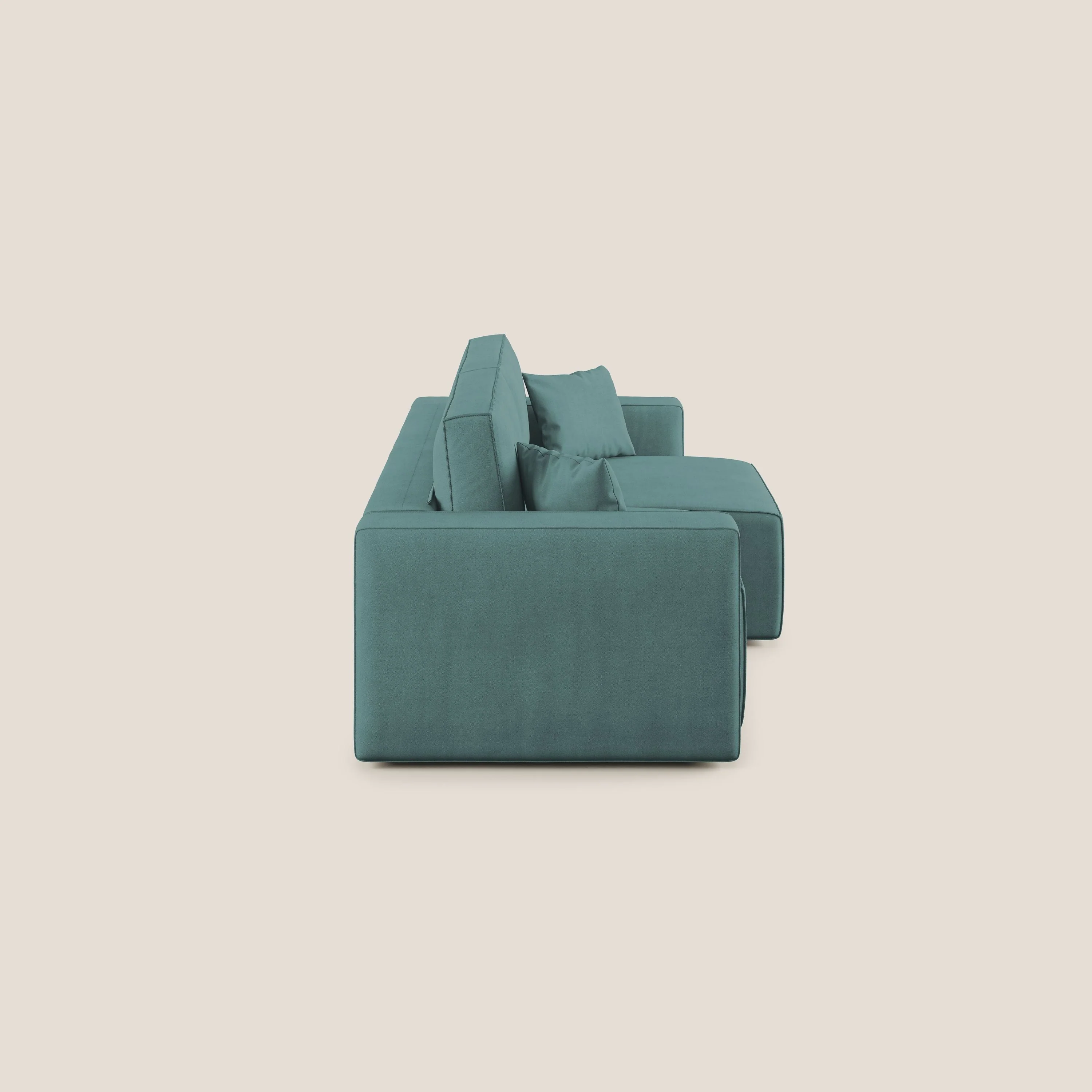 Morfeo canapé avec assise extractible en tissu imperméable T02 bleu canard - Image 11