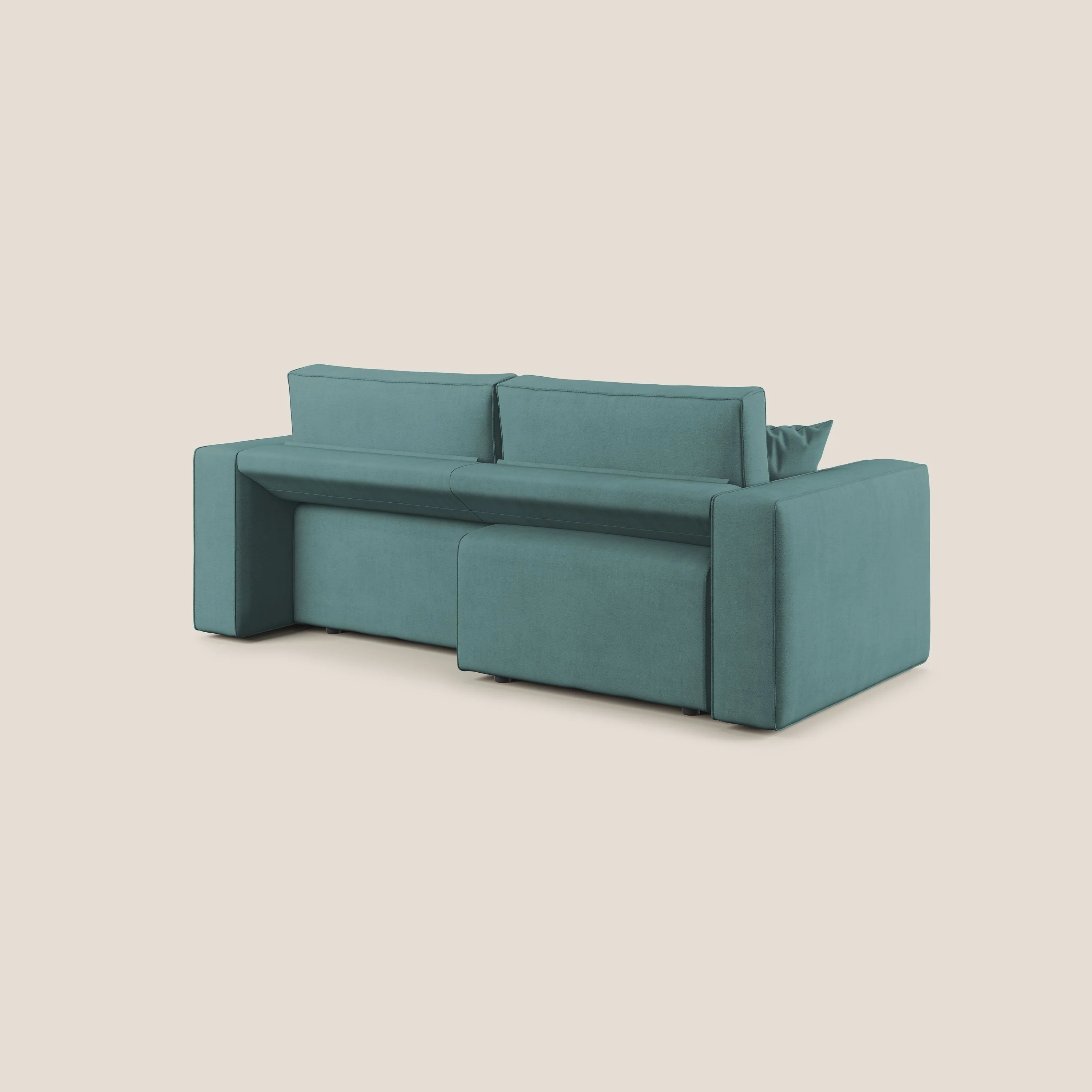 Morfeo canapé avec assise extractible en tissu imperméable T02 bleu canard - Image 12
