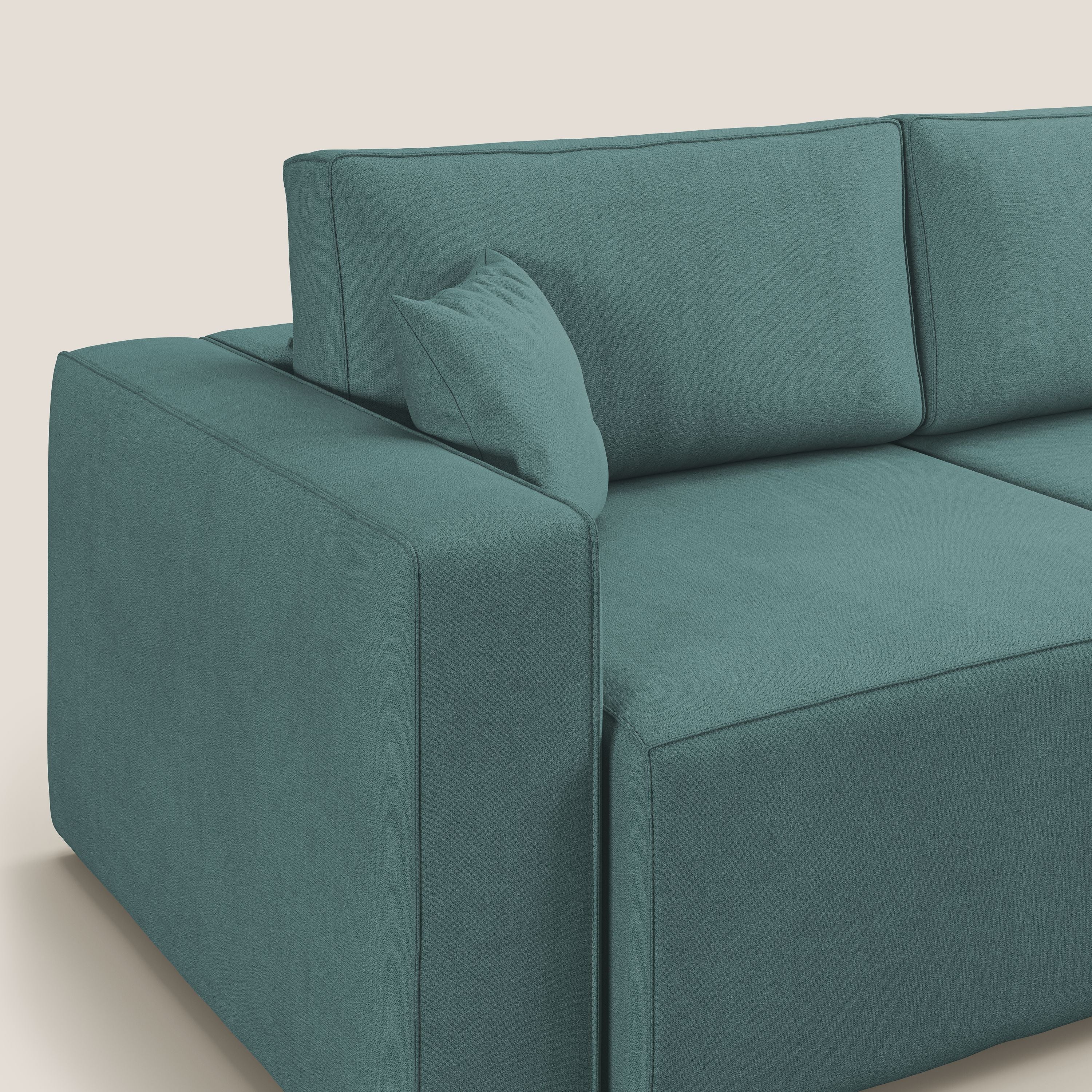 Morfeo canapé avec assise extractible en tissu imperméable T02 bleu canard - Image 7