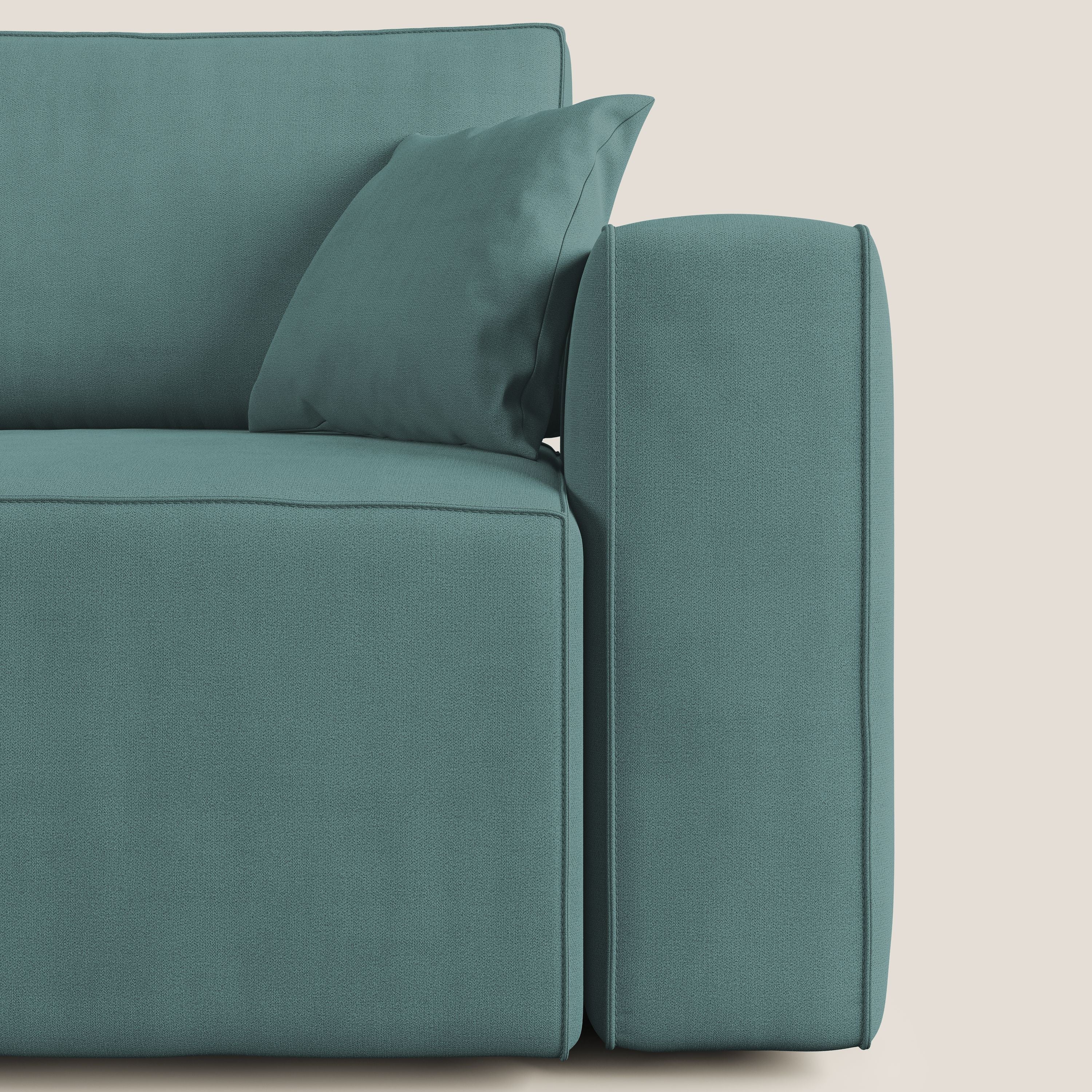 Morfeo canapé avec assise extractible en tissu imperméable T02 bleu canard - Image 9