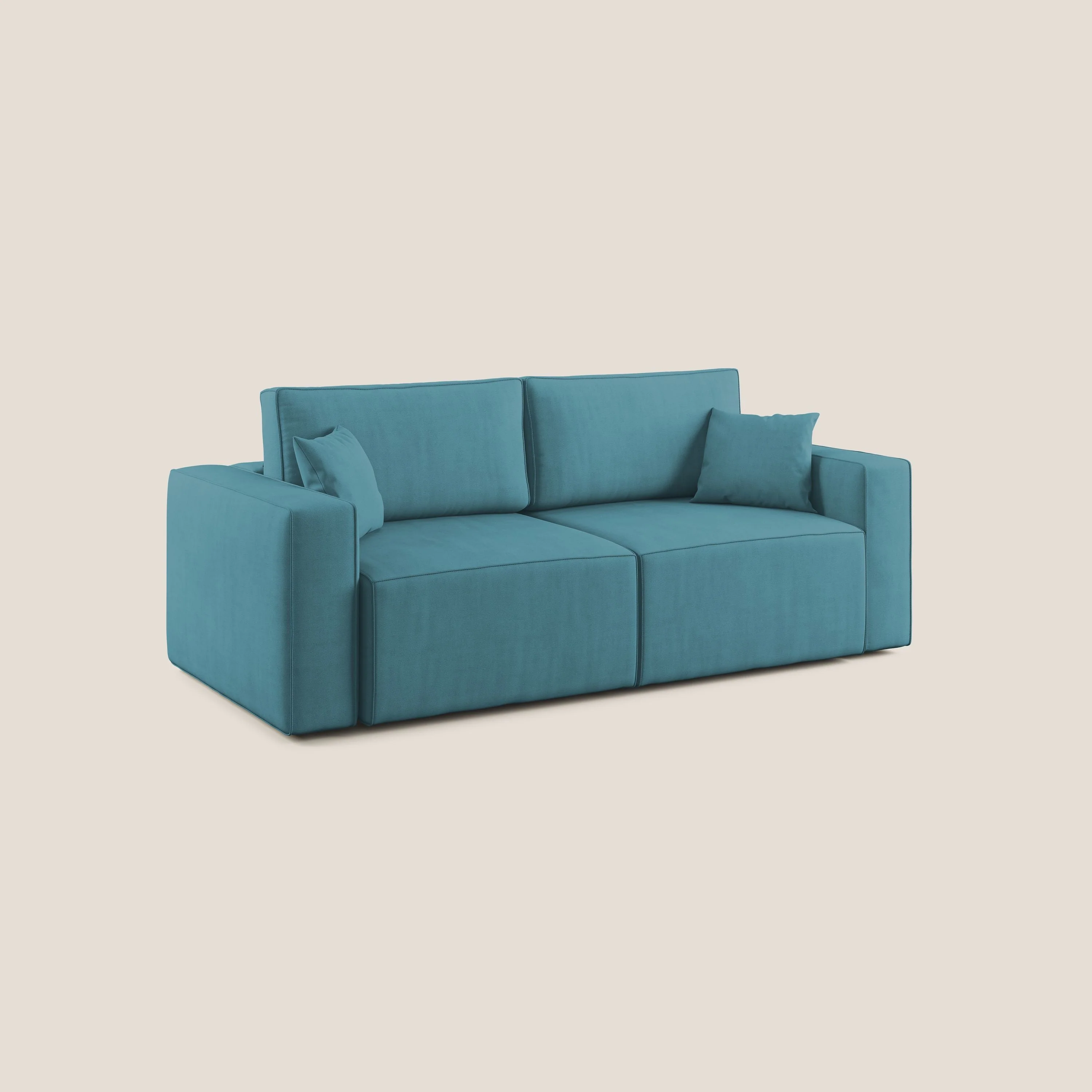 Morfeo canapé avec assise extractible en tissu imperméable T02 bleu ciel - Image 3