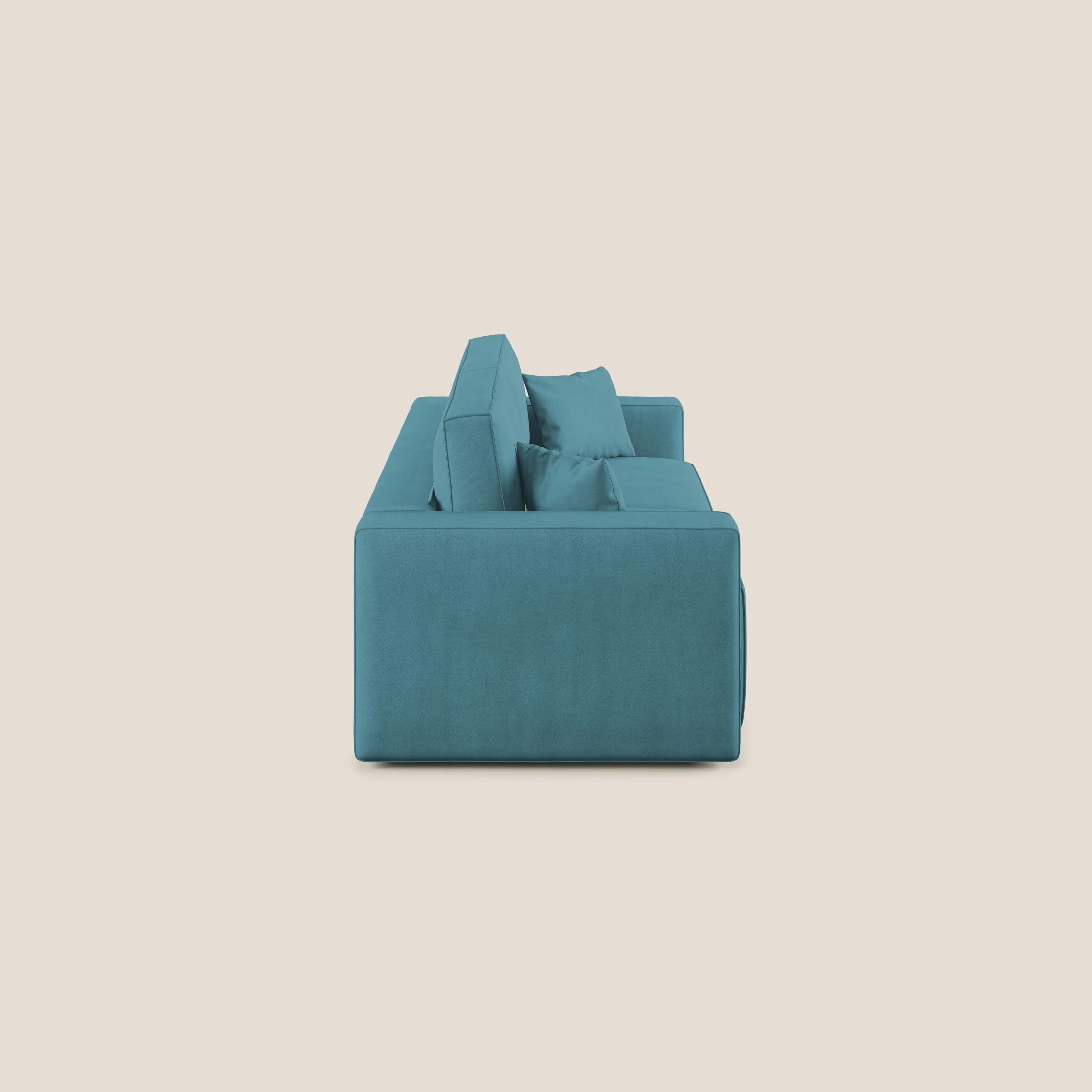 Morfeo canapé avec assise extractible en tissu imperméable T02 bleu ciel - Image 5