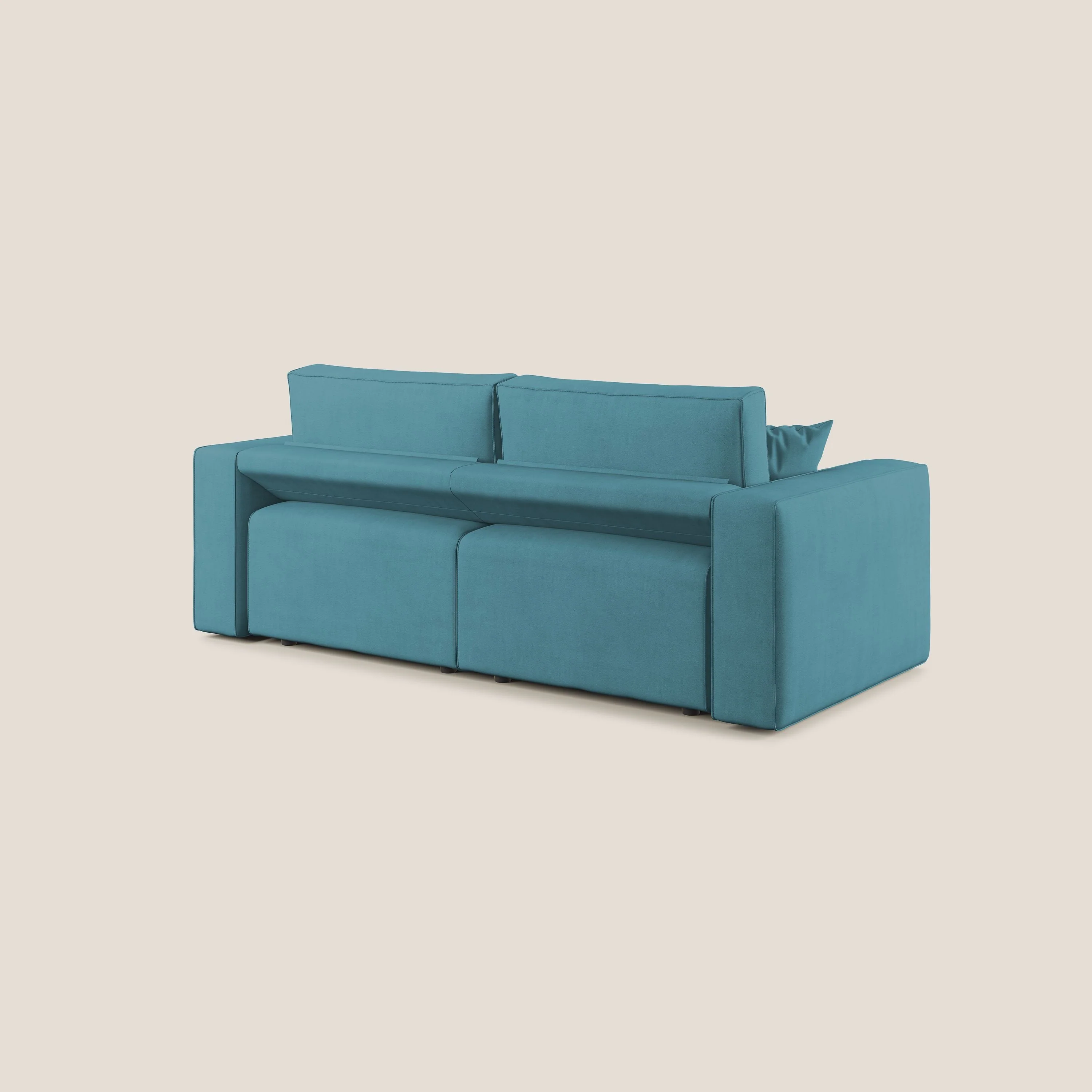 Morfeo canapé avec assise extractible en tissu imperméable T02 bleu ciel - Image 6