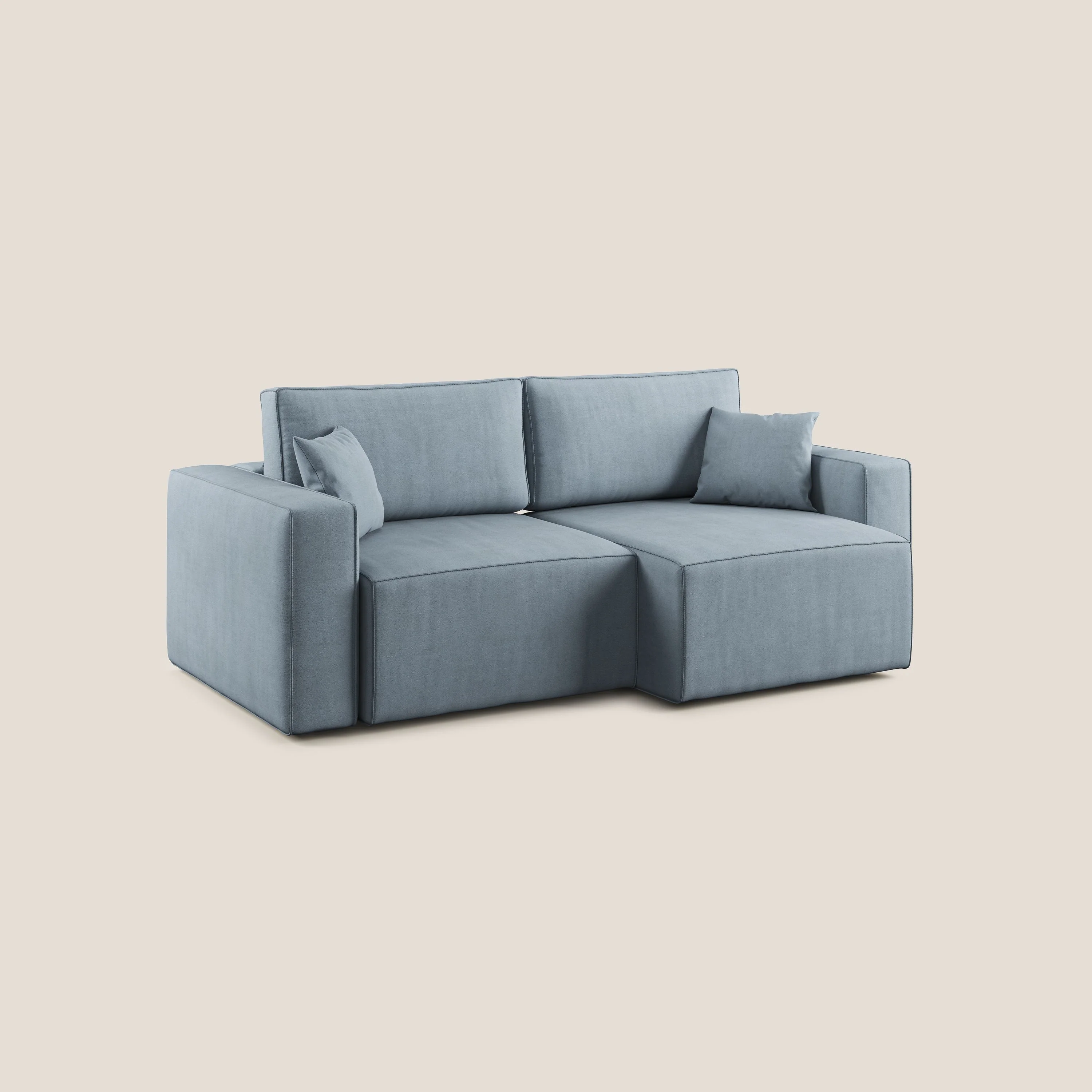 Morfeo canapé avec assise extractible en tissu imperméable T02 bleu pastel - Image 3
