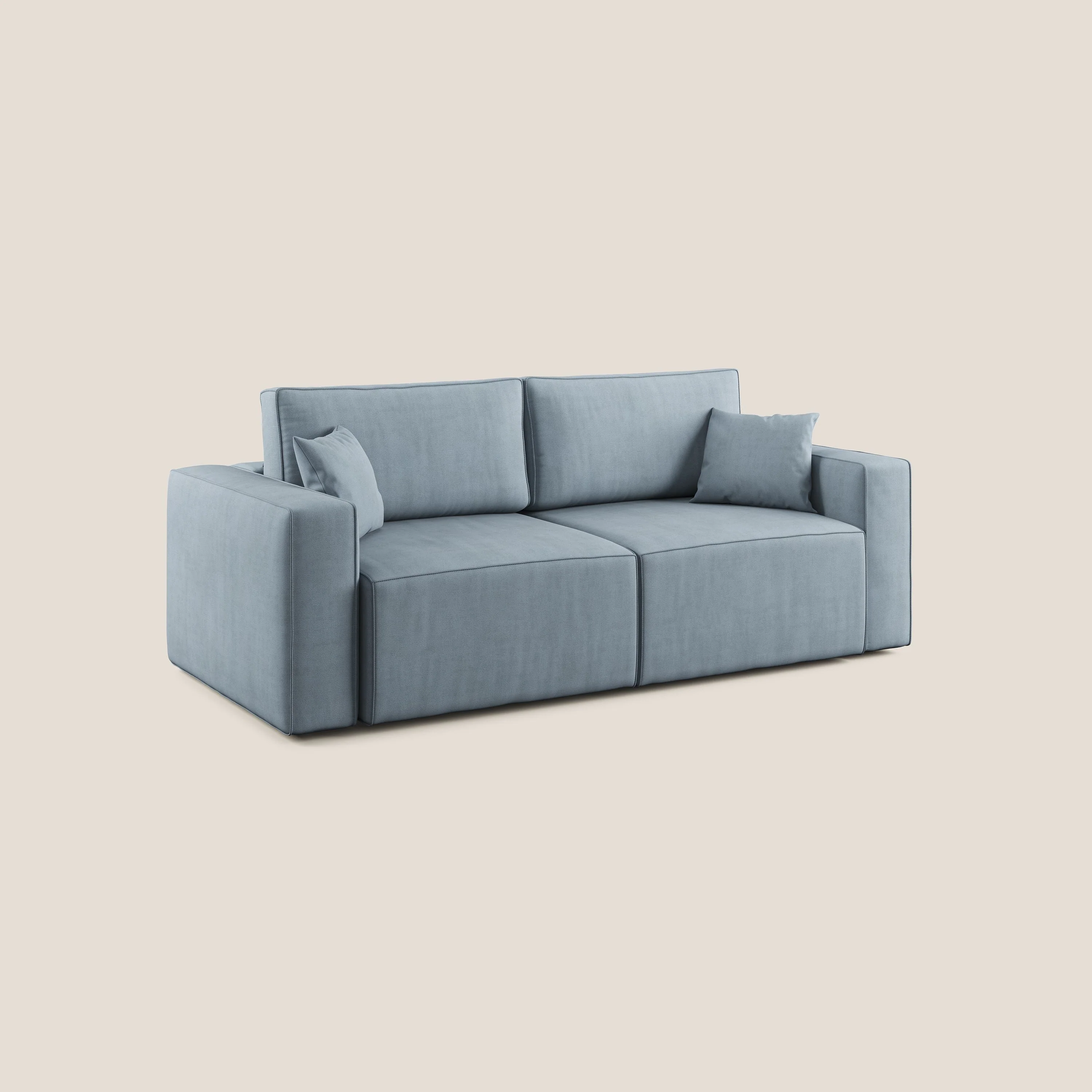 Morfeo canapé avec assise extractible en tissu imperméable T02 bleu pastel - Image 4