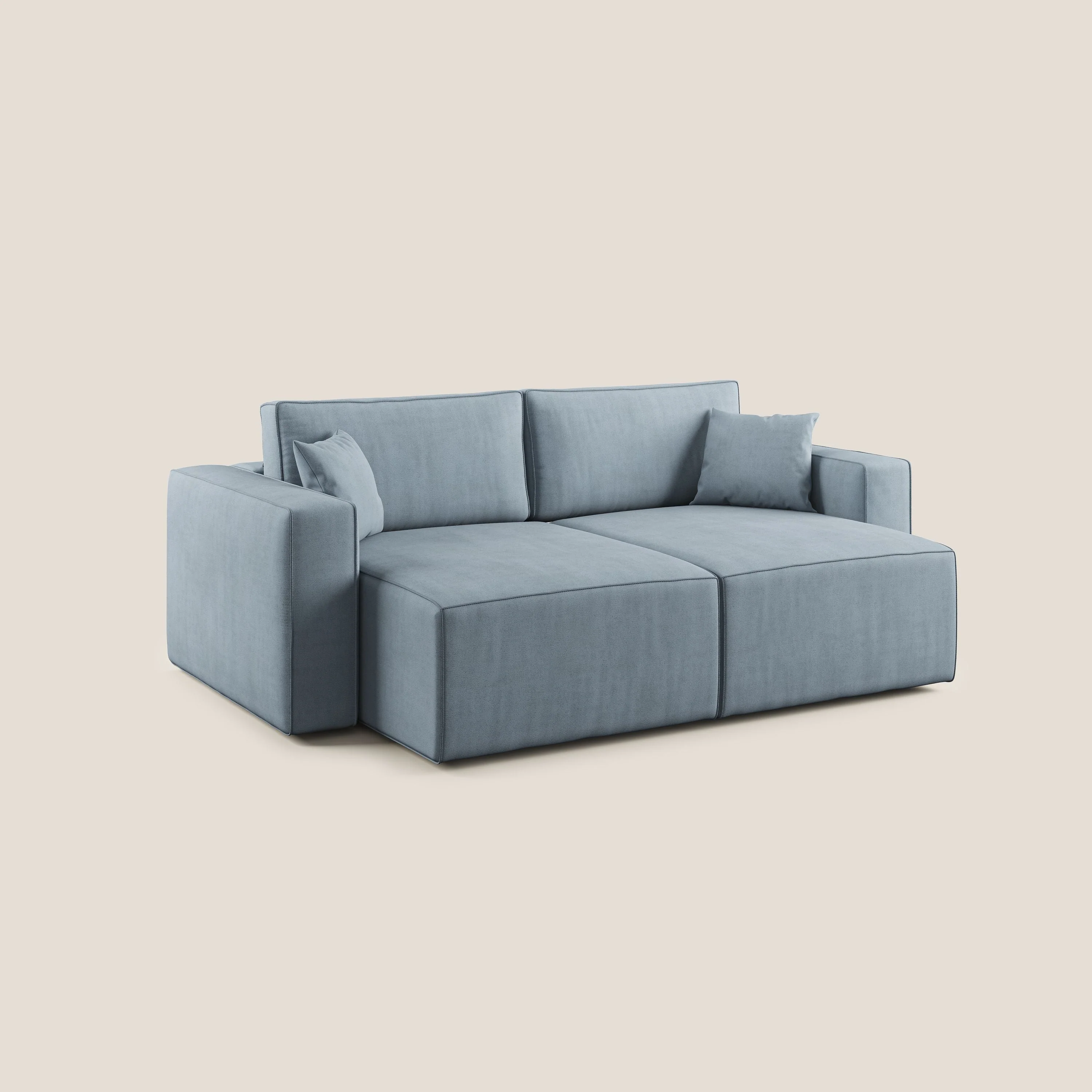 Morfeo canapé avec assise extractible en tissu imperméable T02 bleu pastel - Image 5