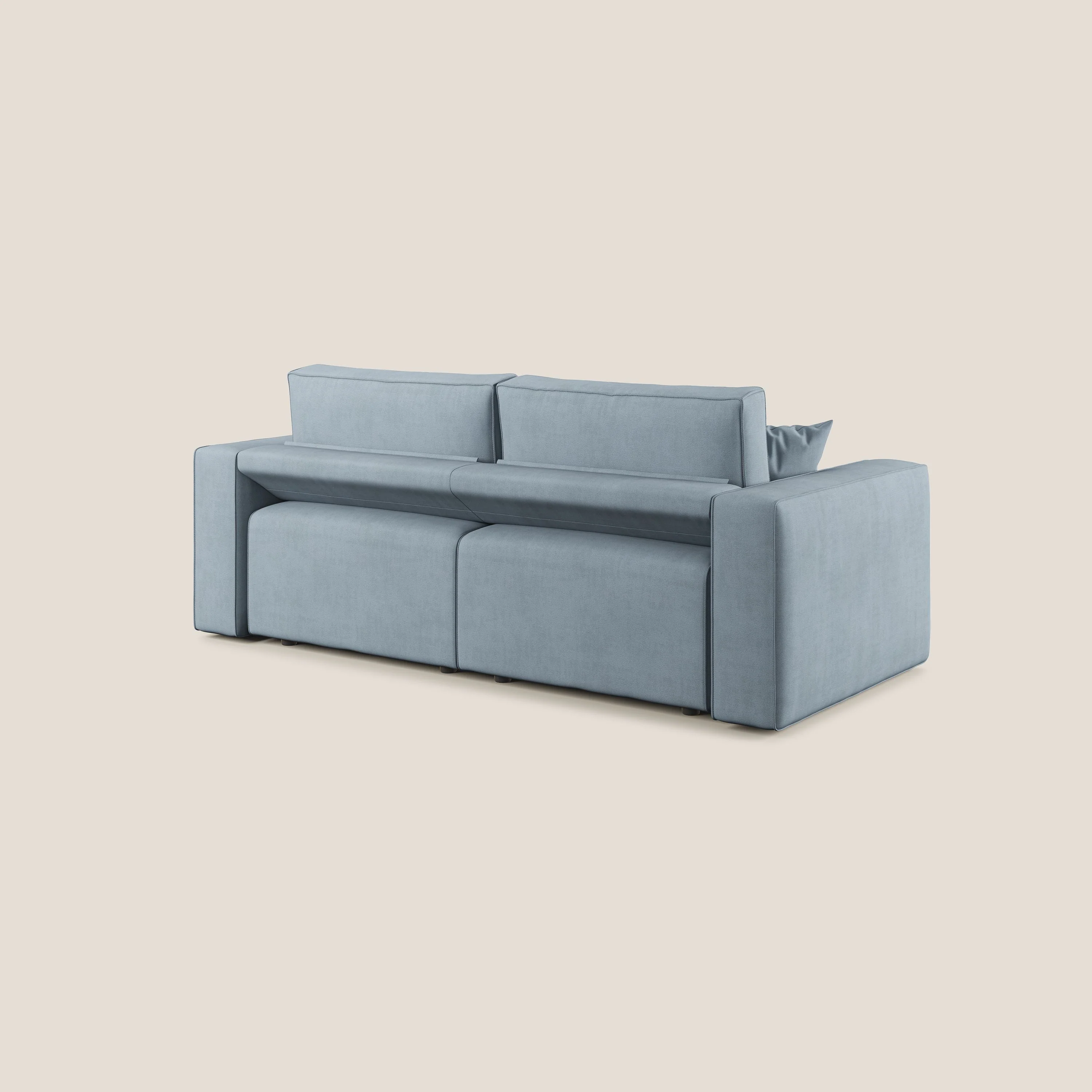 Morfeo canapé avec assise extractible en tissu imperméable T02 bleu pastel - Image 7