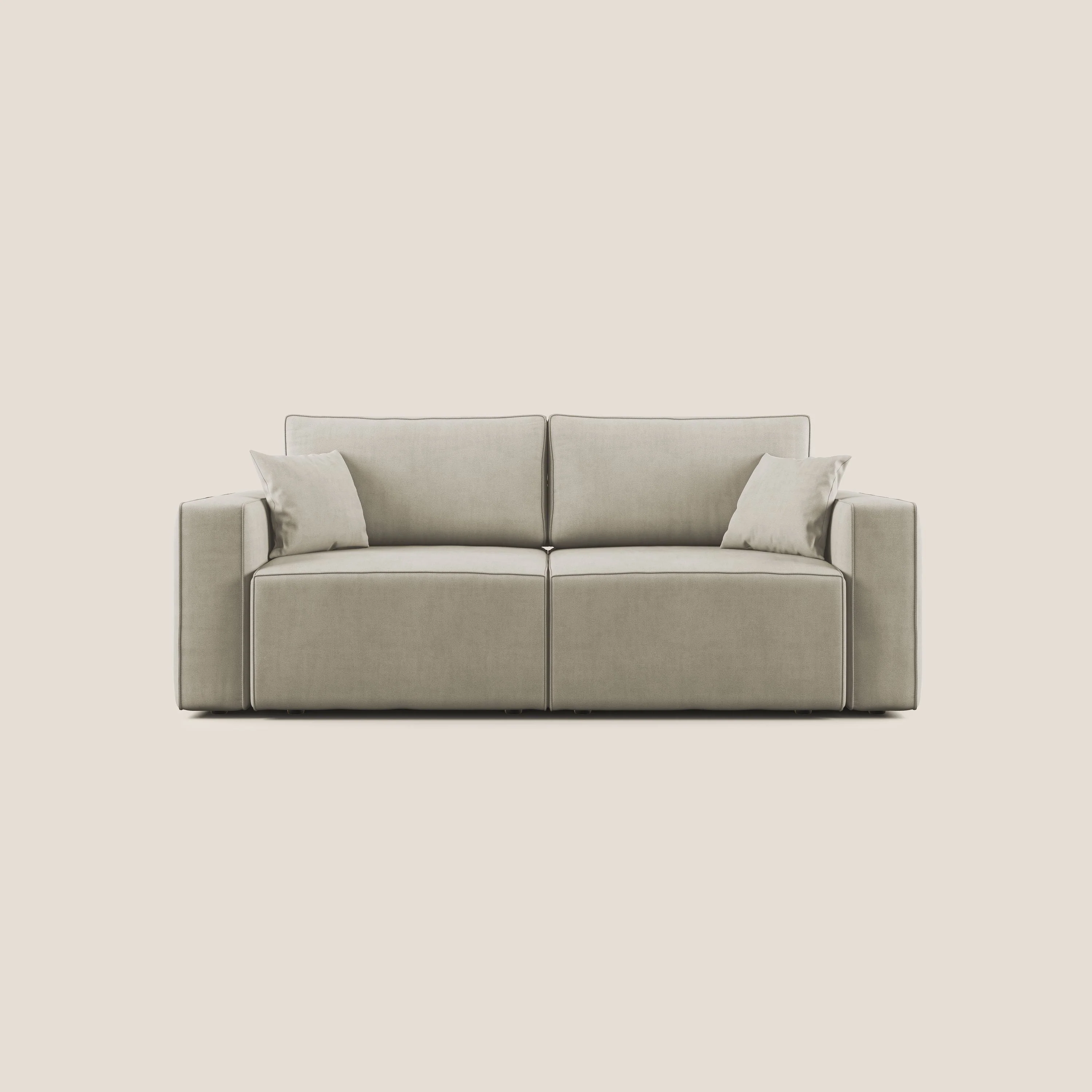 Morfeo canapé avec assise extractible en tissu imperméable T02 crème