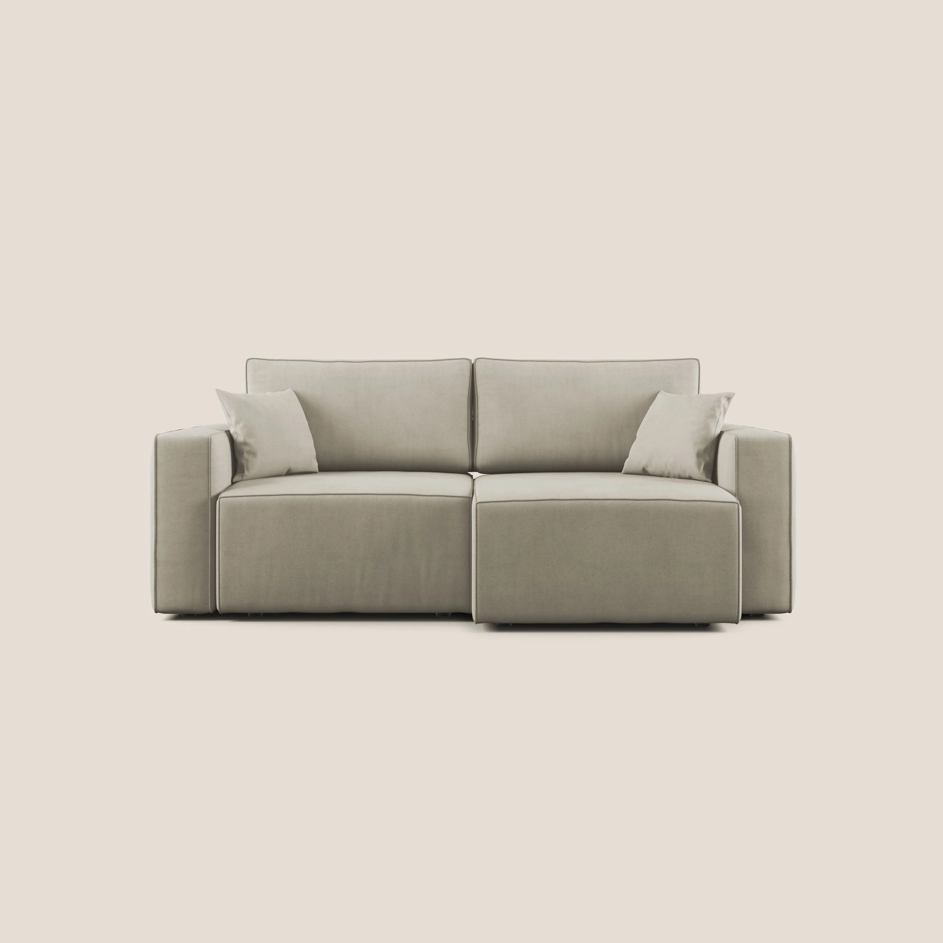 Morfeo canapé avec assise extractible en tissu imperméable T02 crème - Image 10