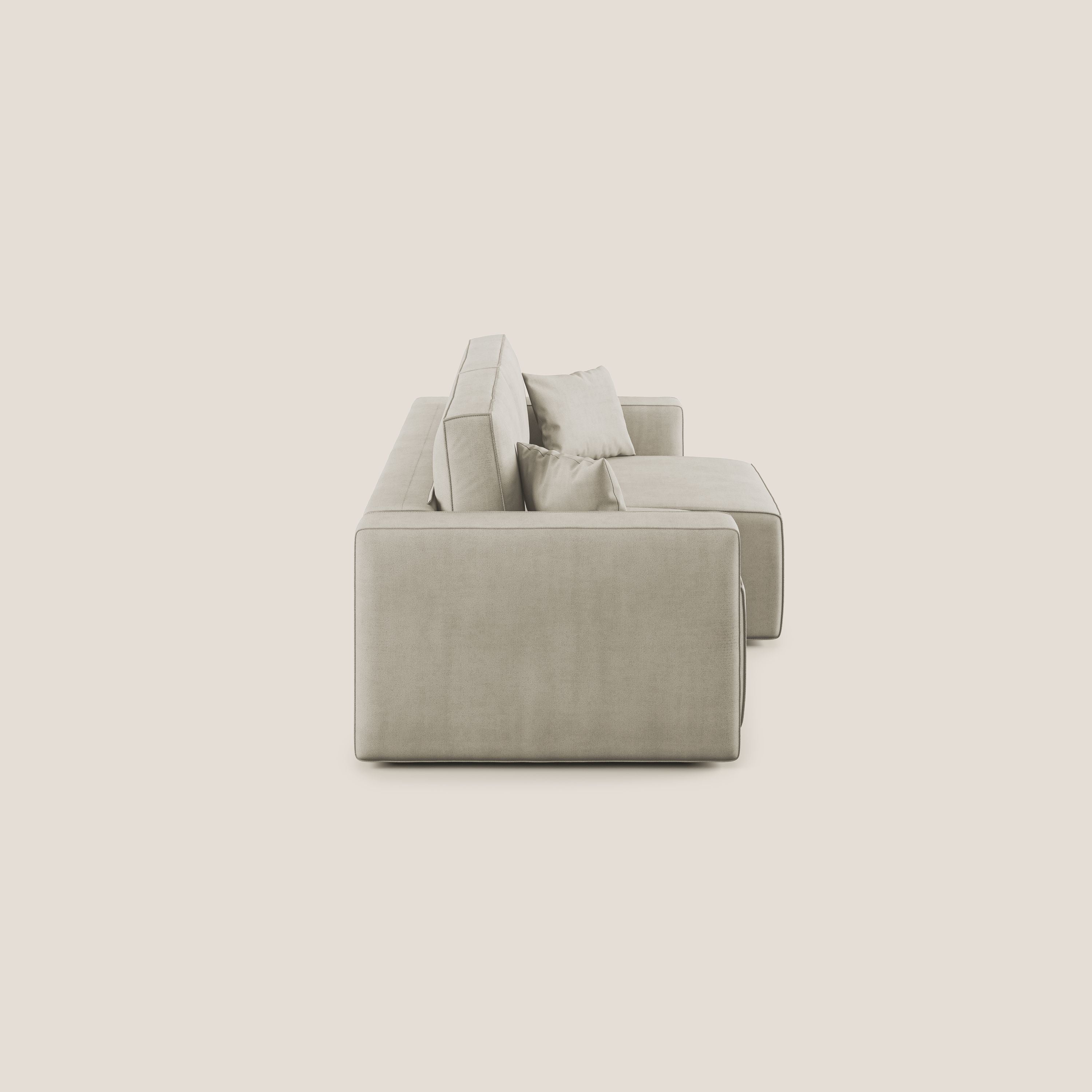 Morfeo canapé avec assise extractible en tissu imperméable T02 crème - Image 11