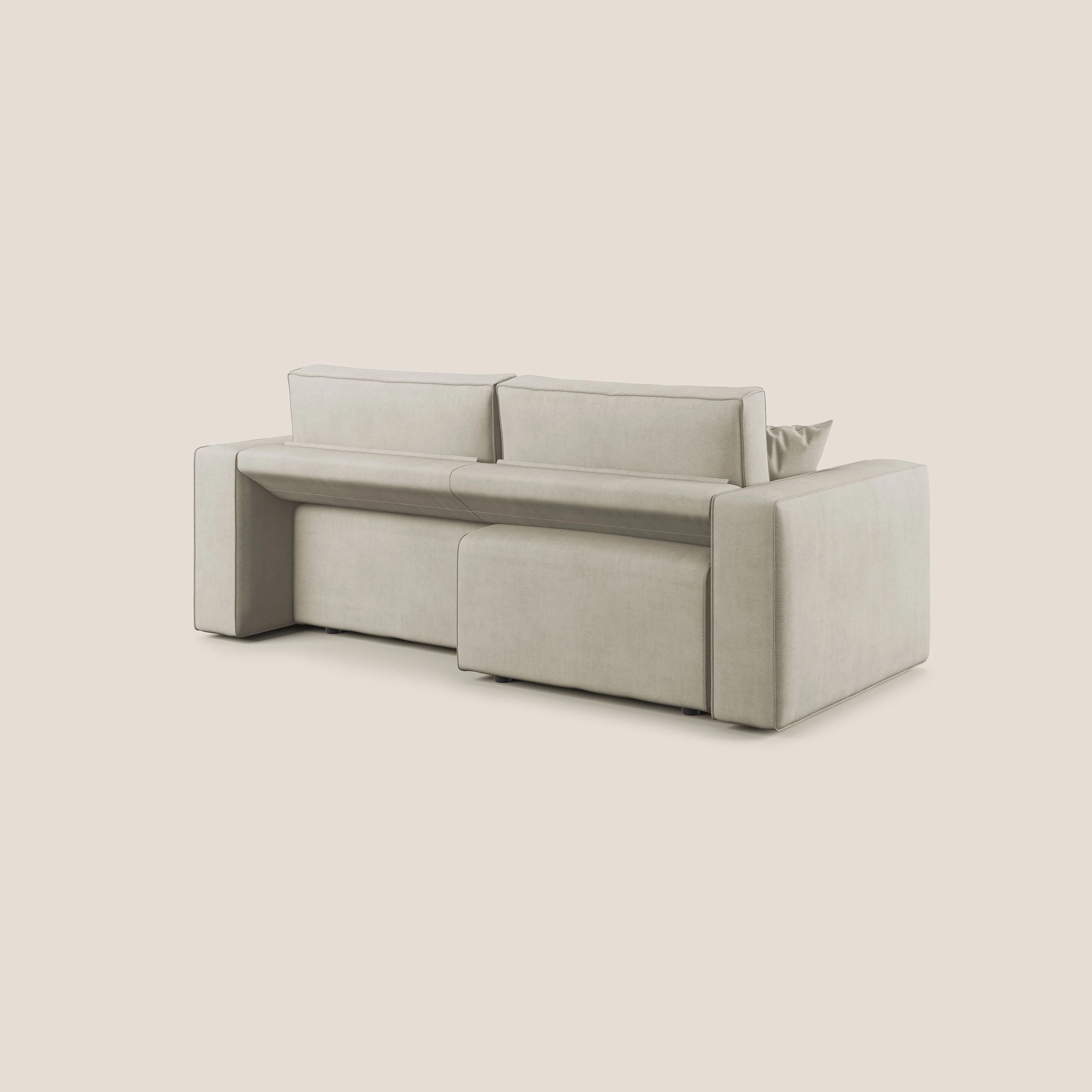 Morfeo canapé avec assise extractible en tissu imperméable T02 crème - Image 12