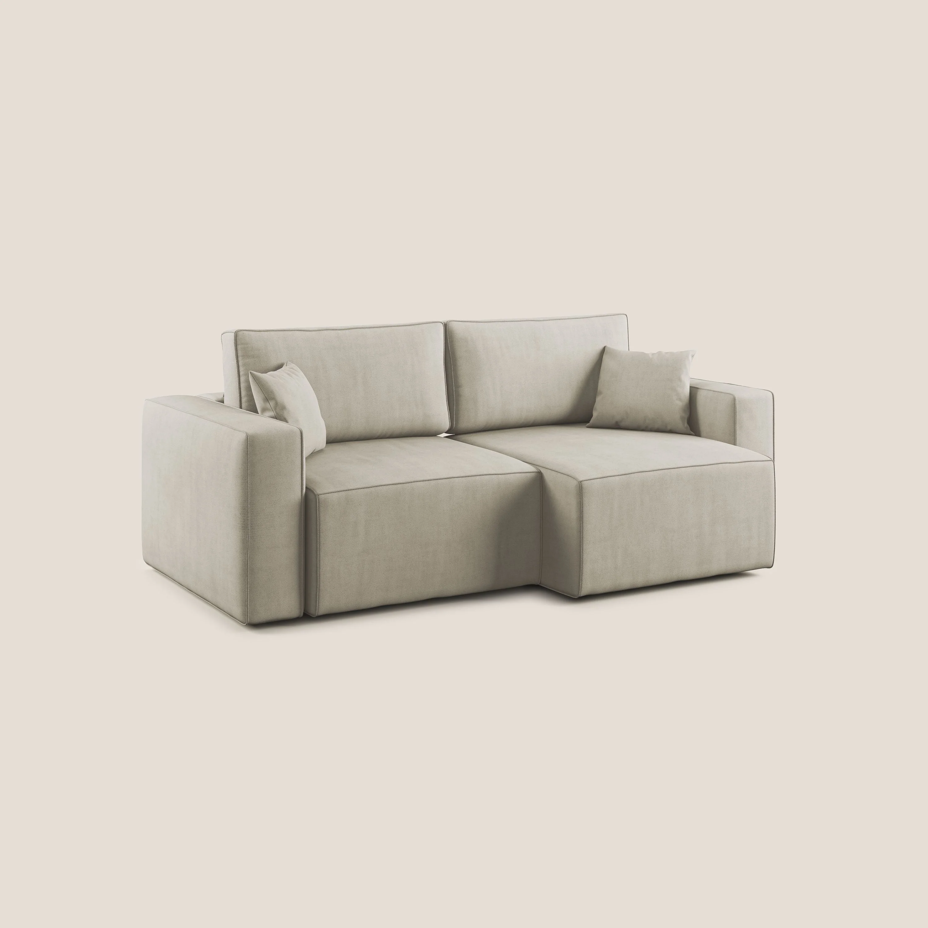 Morfeo canapé avec assise extractible en tissu imperméable T02 crème - Image 2