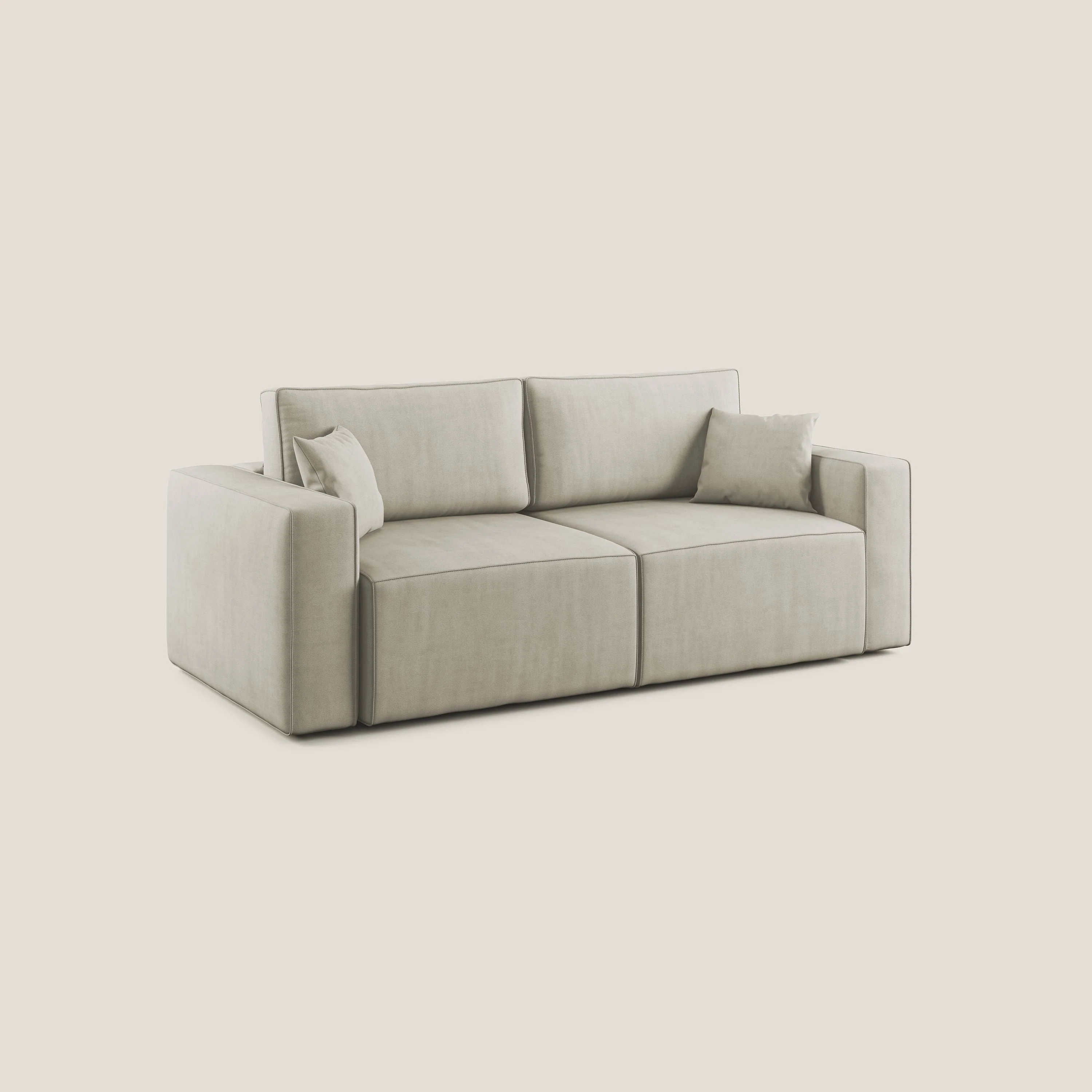 Morfeo canapé avec assise extractible en tissu imperméable T02 crème - Image 3
