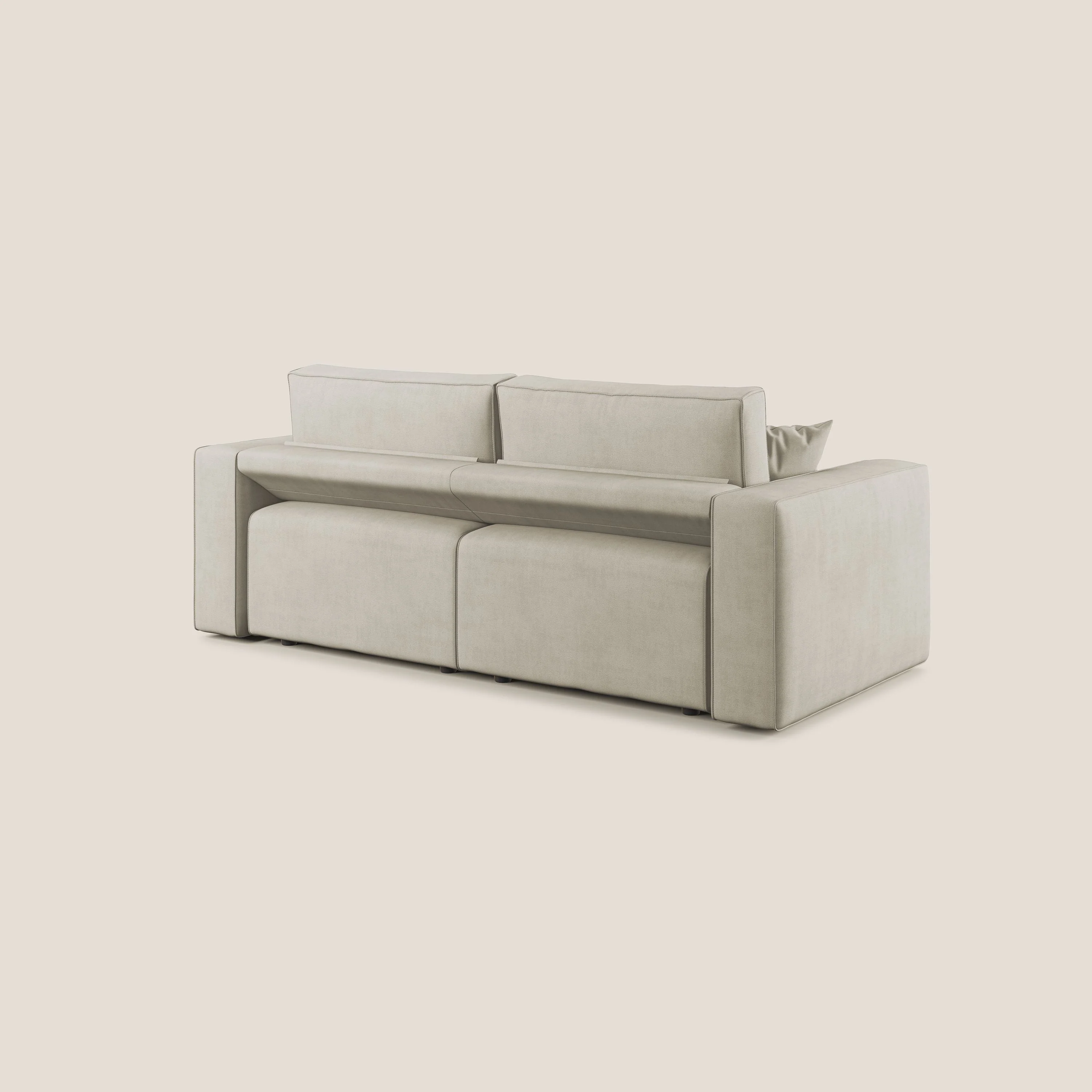 Morfeo canapé avec assise extractible en tissu imperméable T02 crème - Image 6