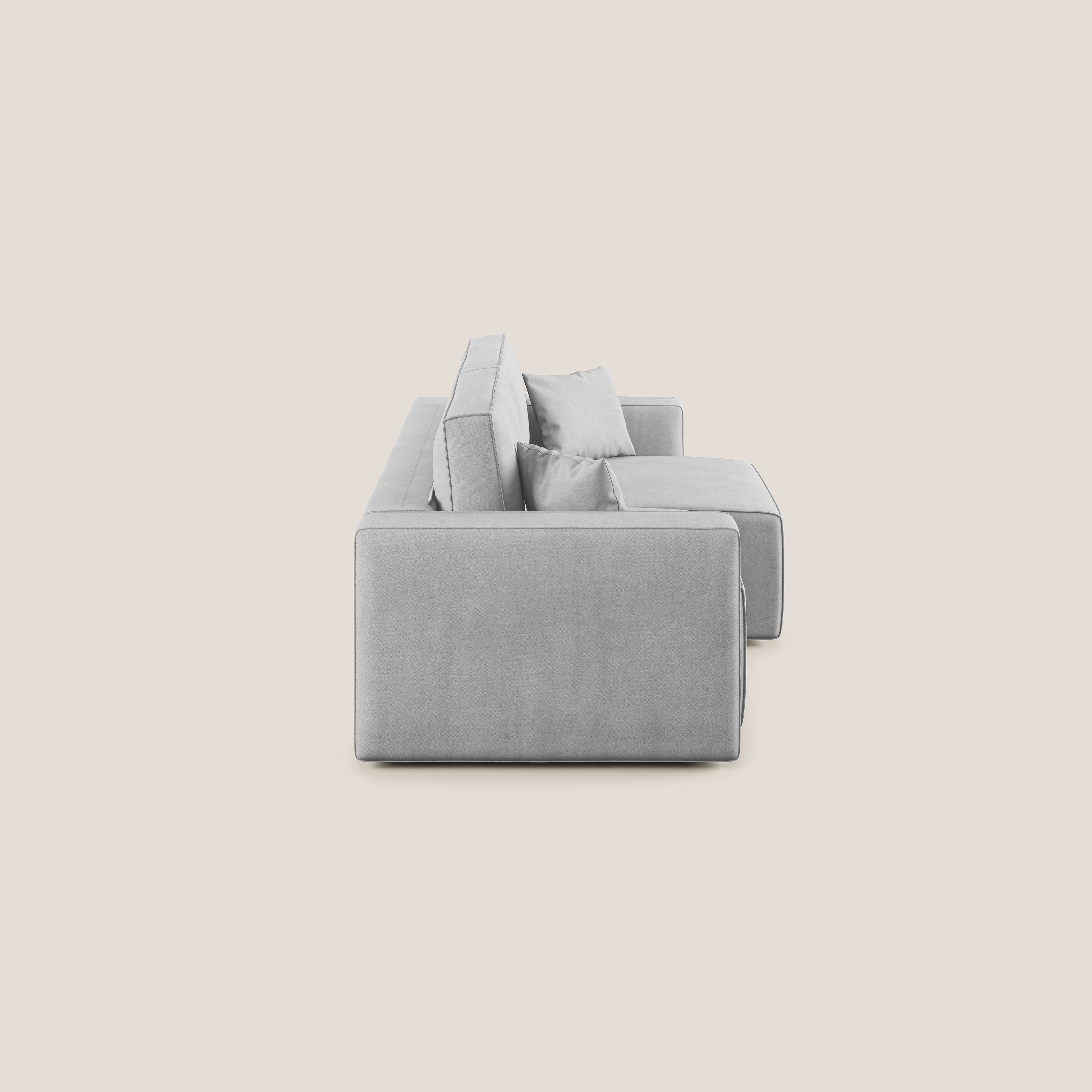 Morfeo canapé avec assise extractible en tissu imperméable T02 gris clair - Image 11