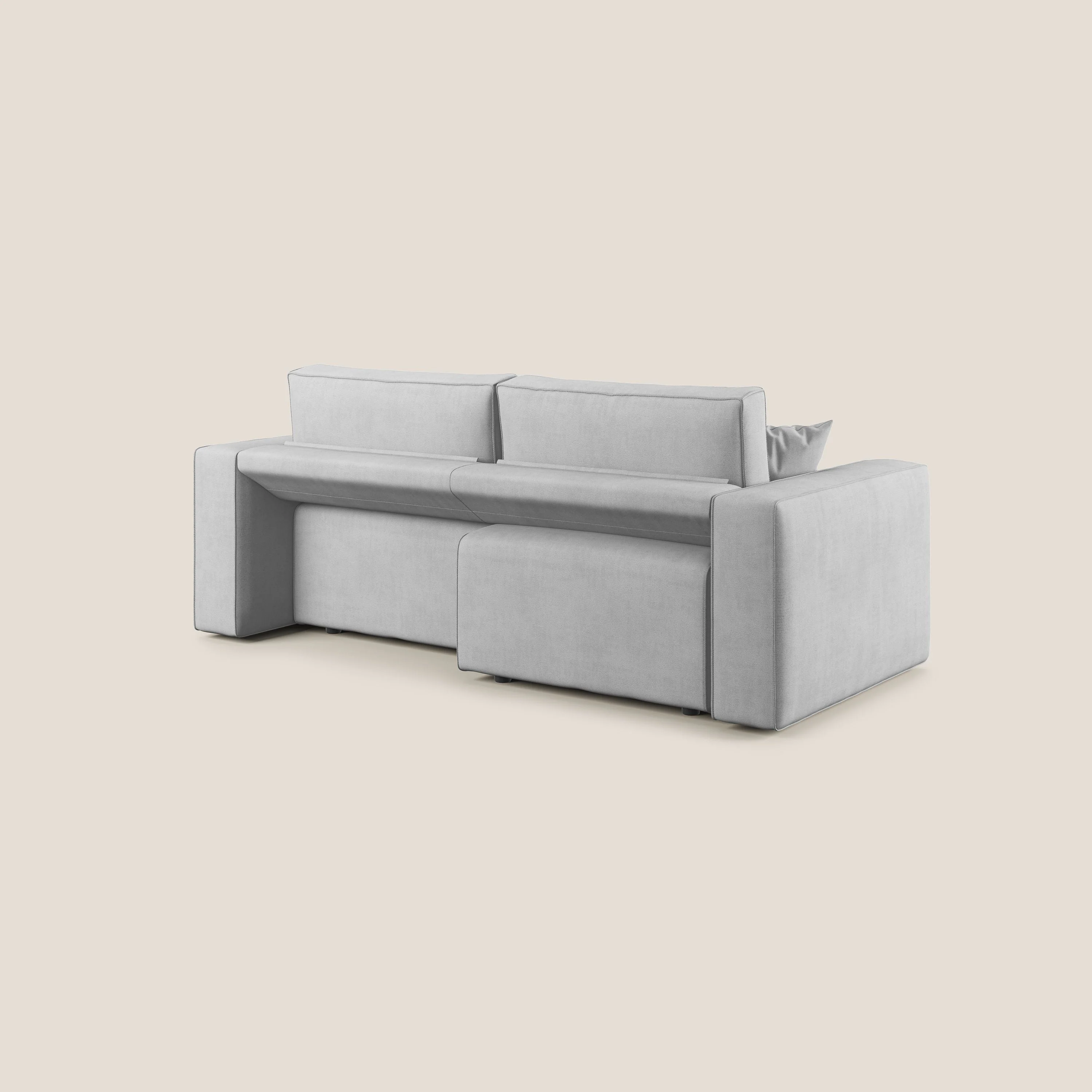 Morfeo canapé avec assise extractible en tissu imperméable T02 gris clair - Image 12