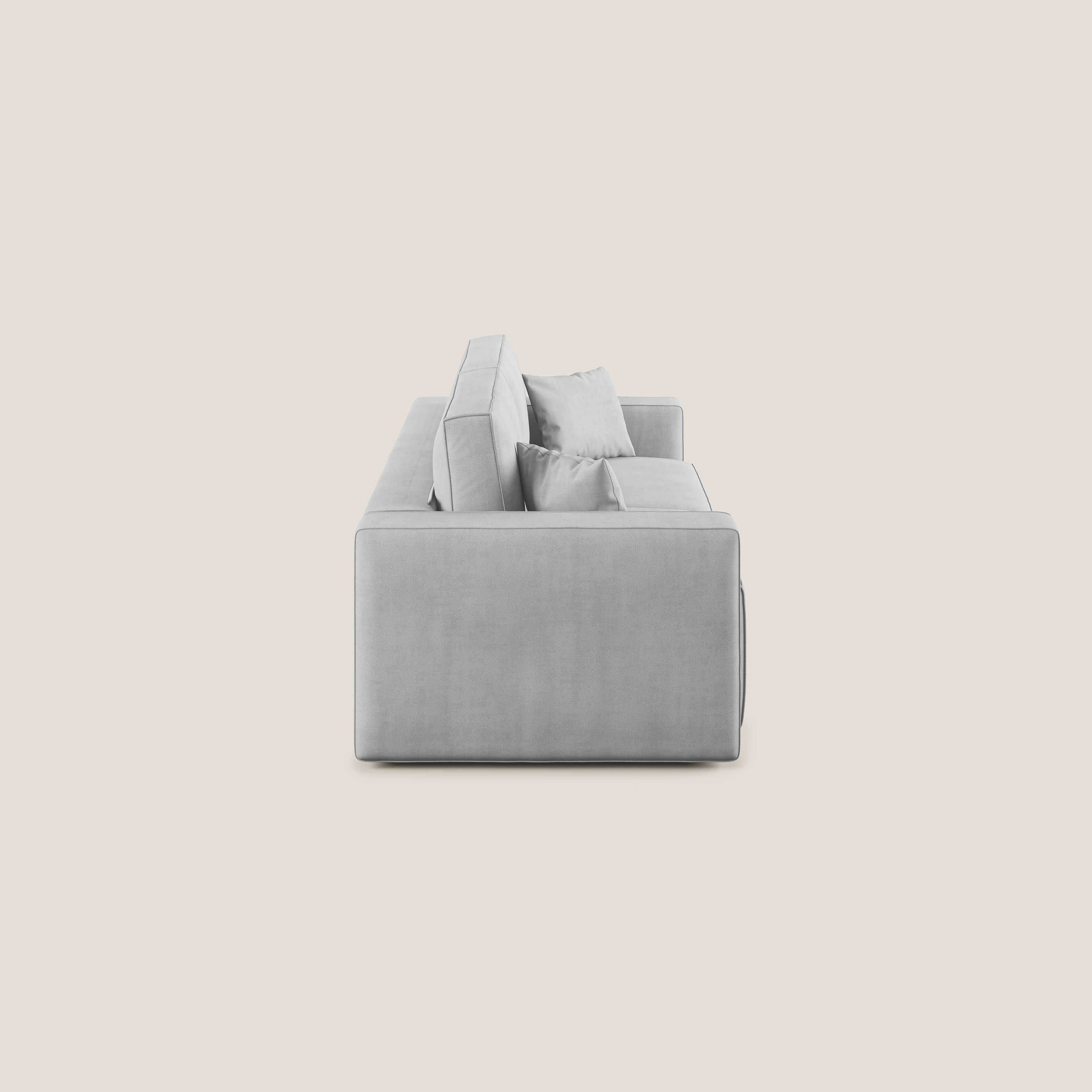Morfeo canapé avec assise extractible en tissu imperméable T02 gris clair - Image 5