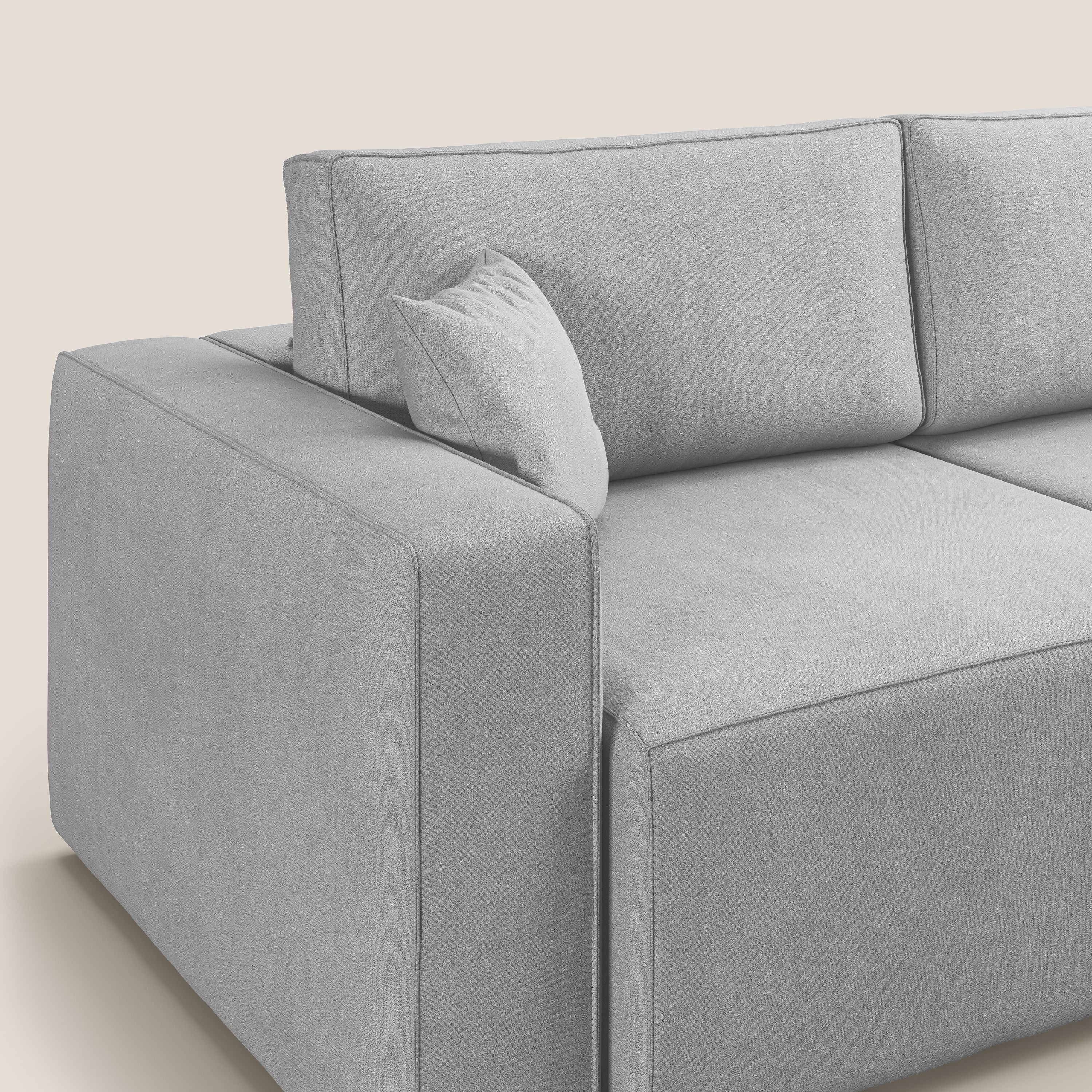 Morfeo canapé avec assise extractible en tissu imperméable T02 gris clair - Image 7