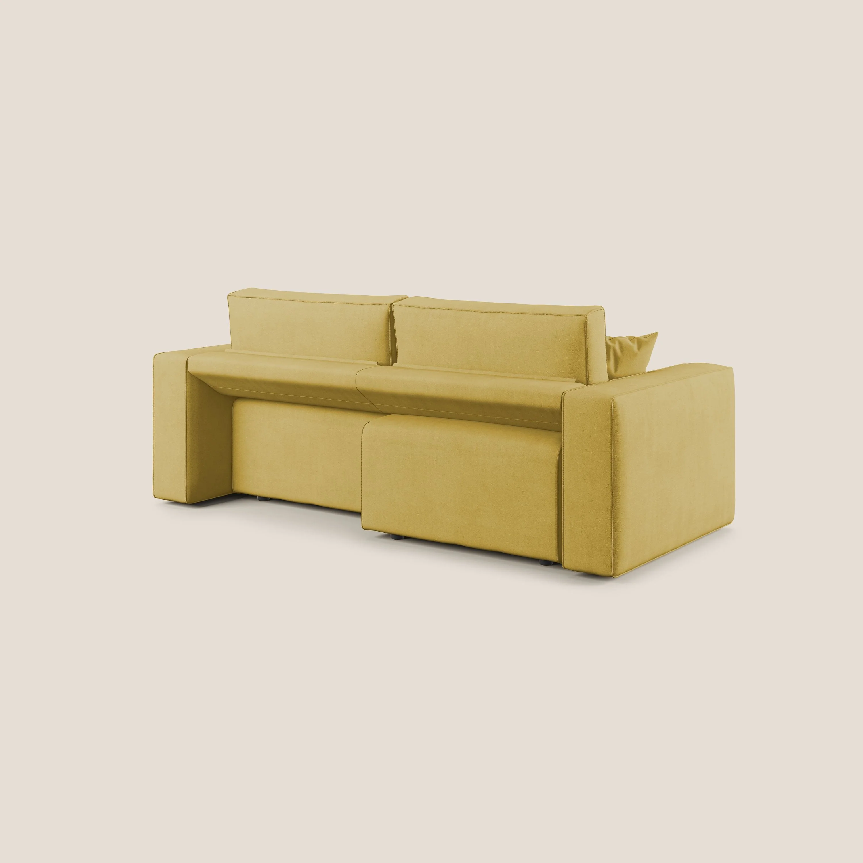 Morfeo canapé avec assise extractible en tissu imperméable T02 jaune - Image 12