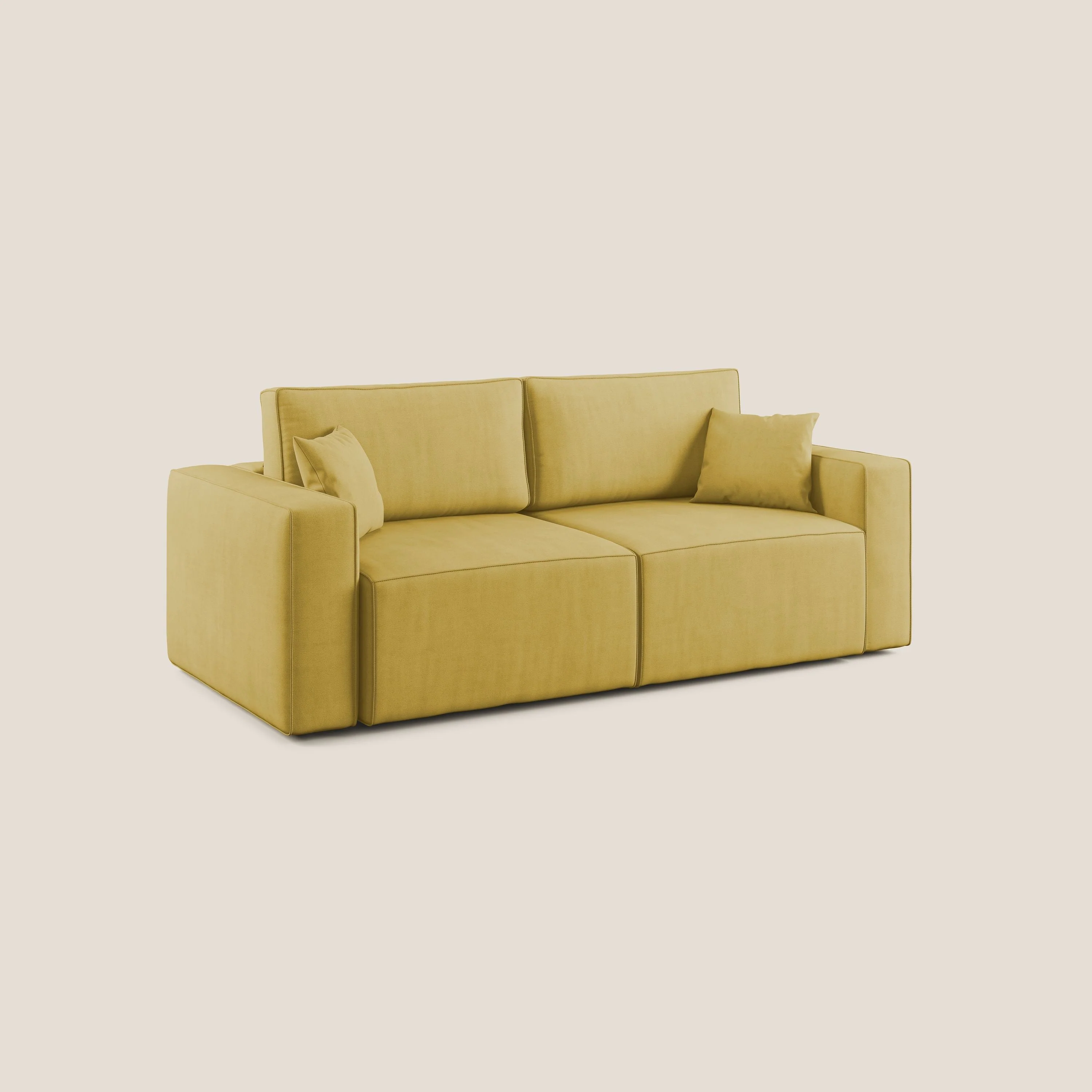 Morfeo canapé avec assise extractible en tissu imperméable T02 jaune - Image 3