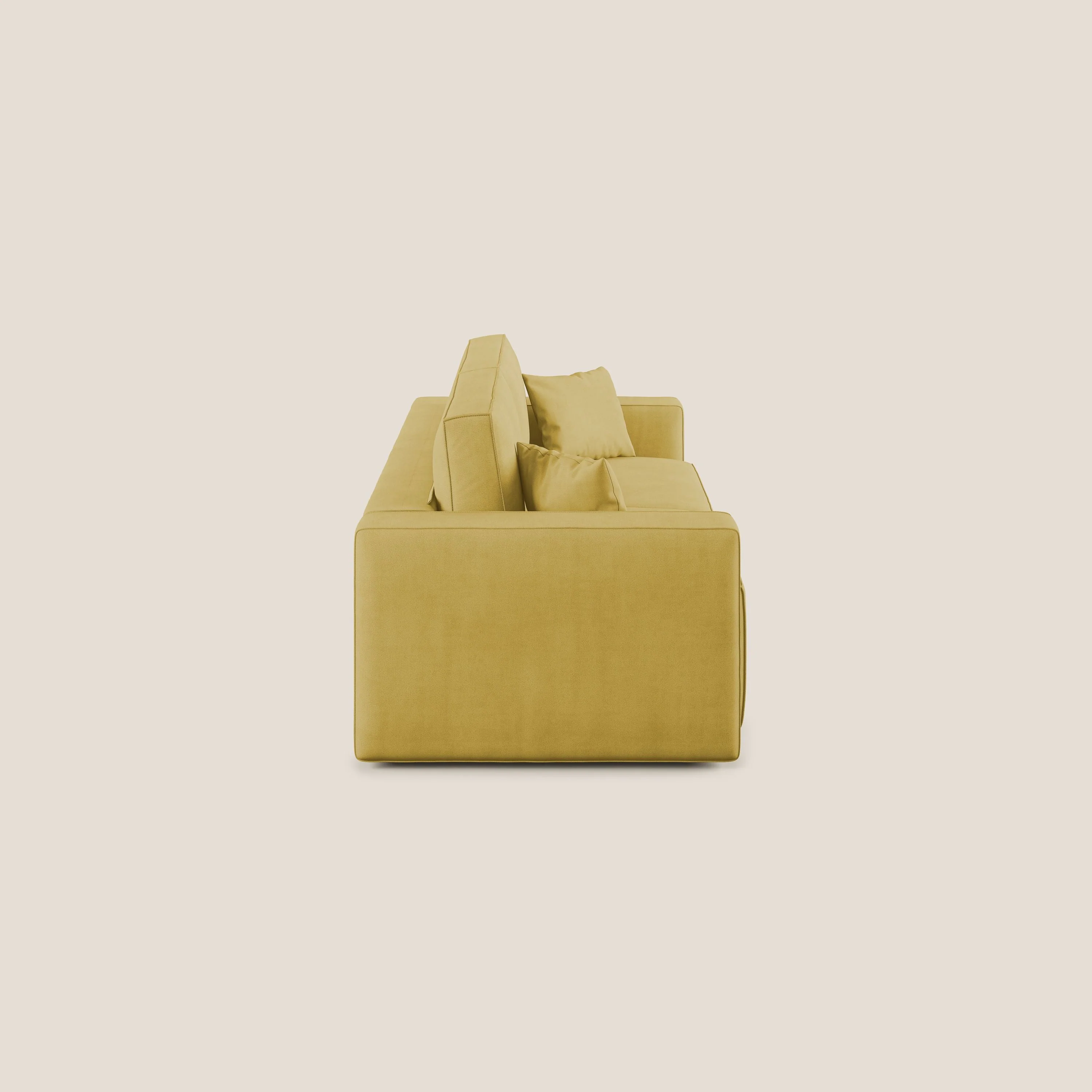 Morfeo canapé avec assise extractible en tissu imperméable T02 jaune - Image 5