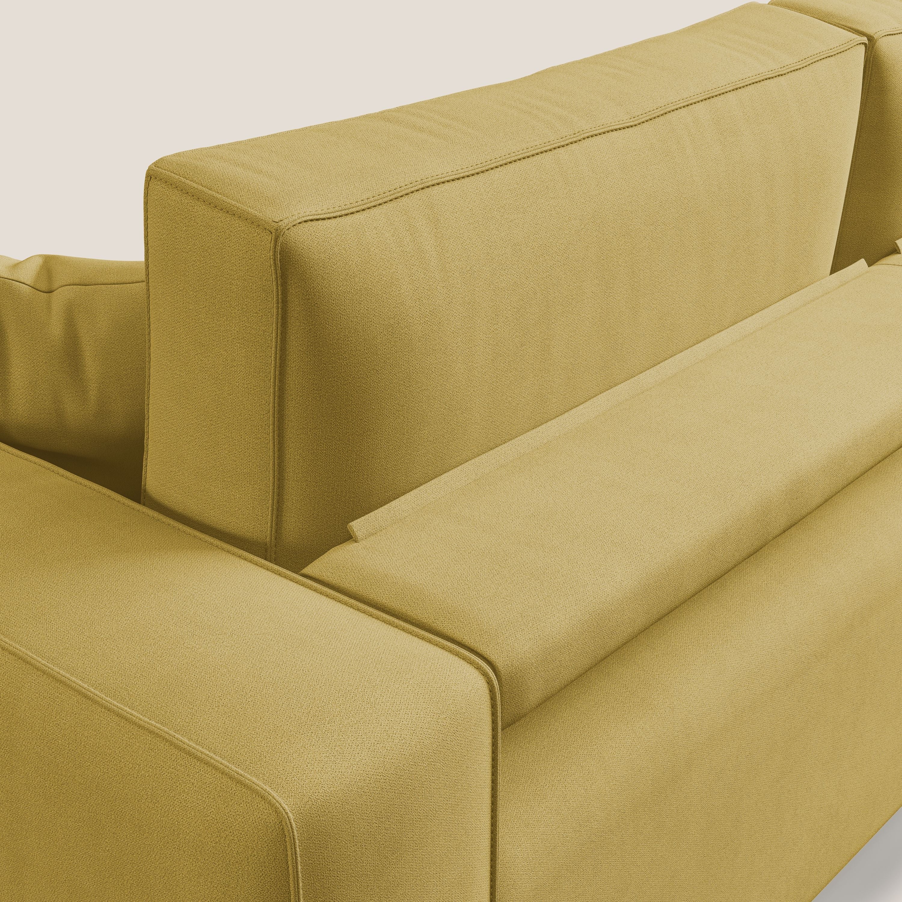 Morfeo canapé avec assise extractible en tissu imperméable T02 jaune - Image 8