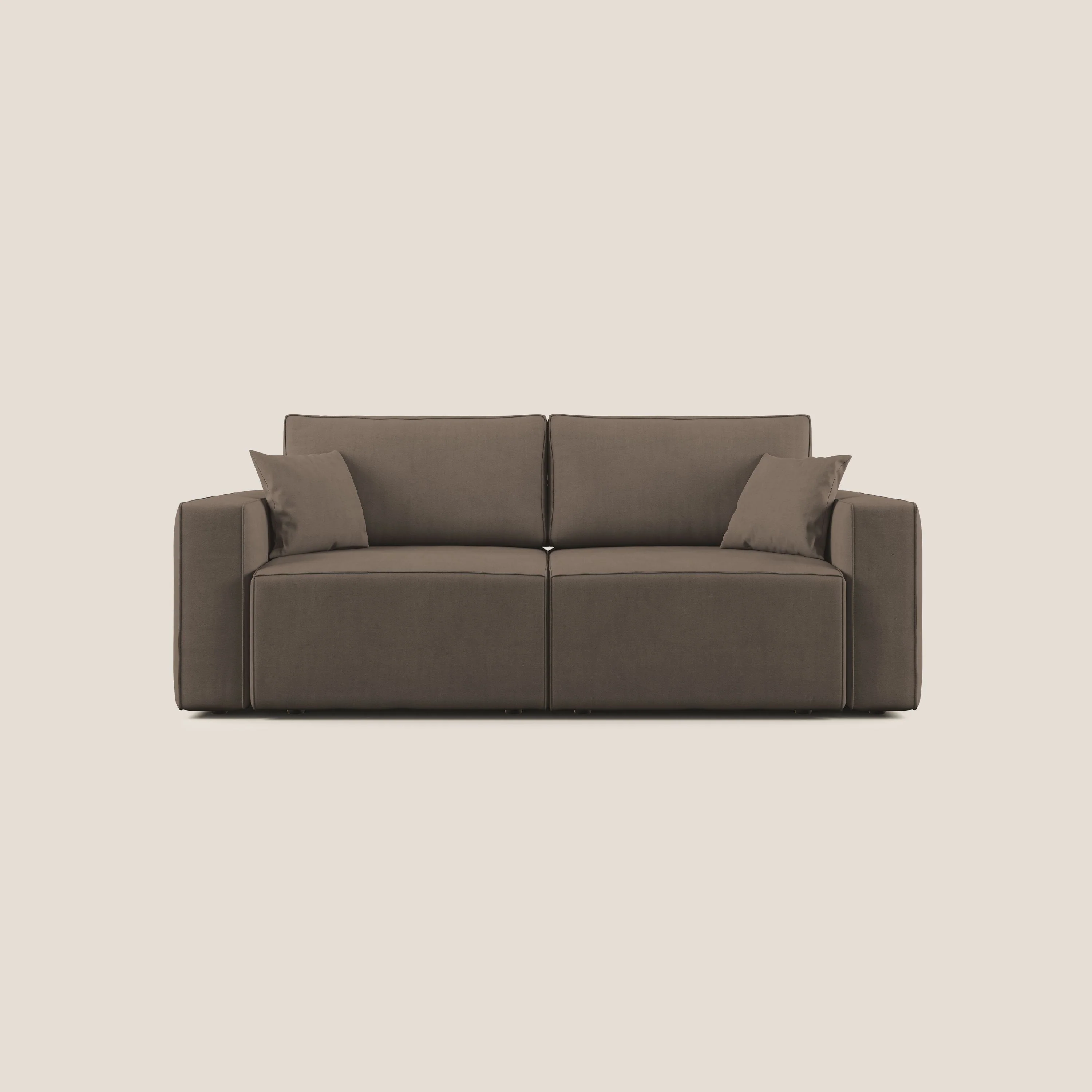 Morfeo canapé avec assise extractible en tissu imperméable T02 marron