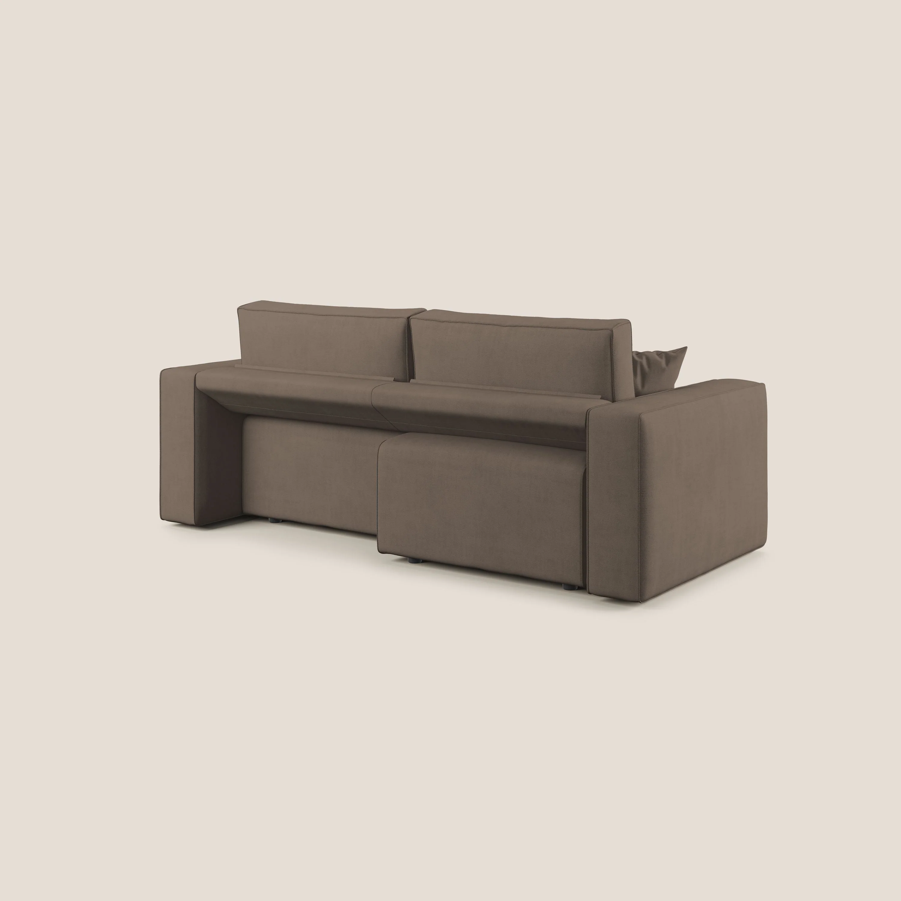Morfeo canapé avec assise extractible en tissu imperméable T02 marron - Image 11
