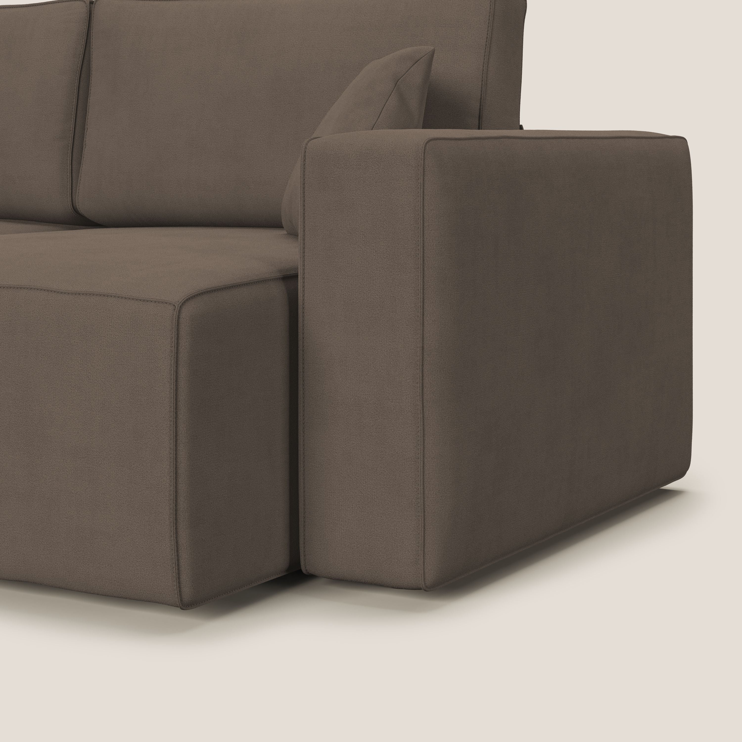 Morfeo canapé avec assise extractible en tissu imperméable T02 marron - Image 12