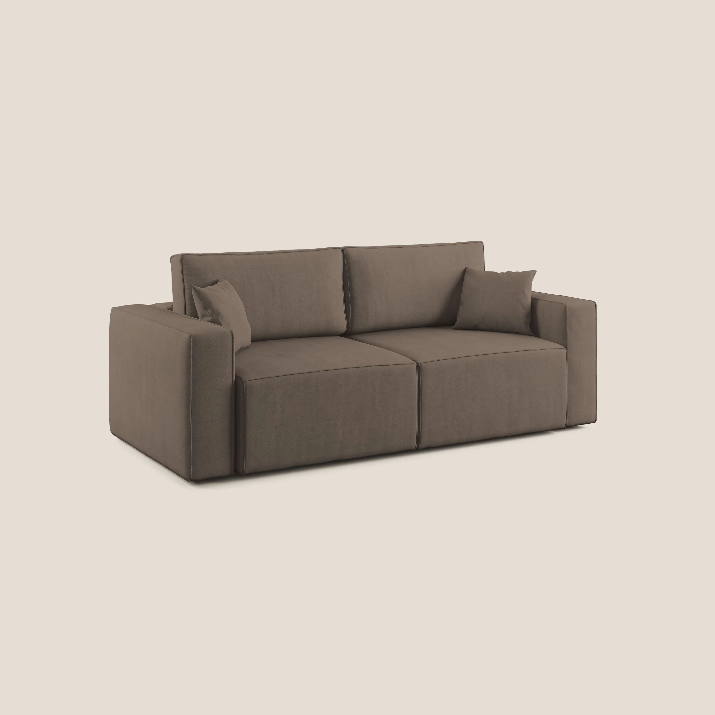 Morfeo canapé avec assise extractible en tissu imperméable T02 marron - Image 3