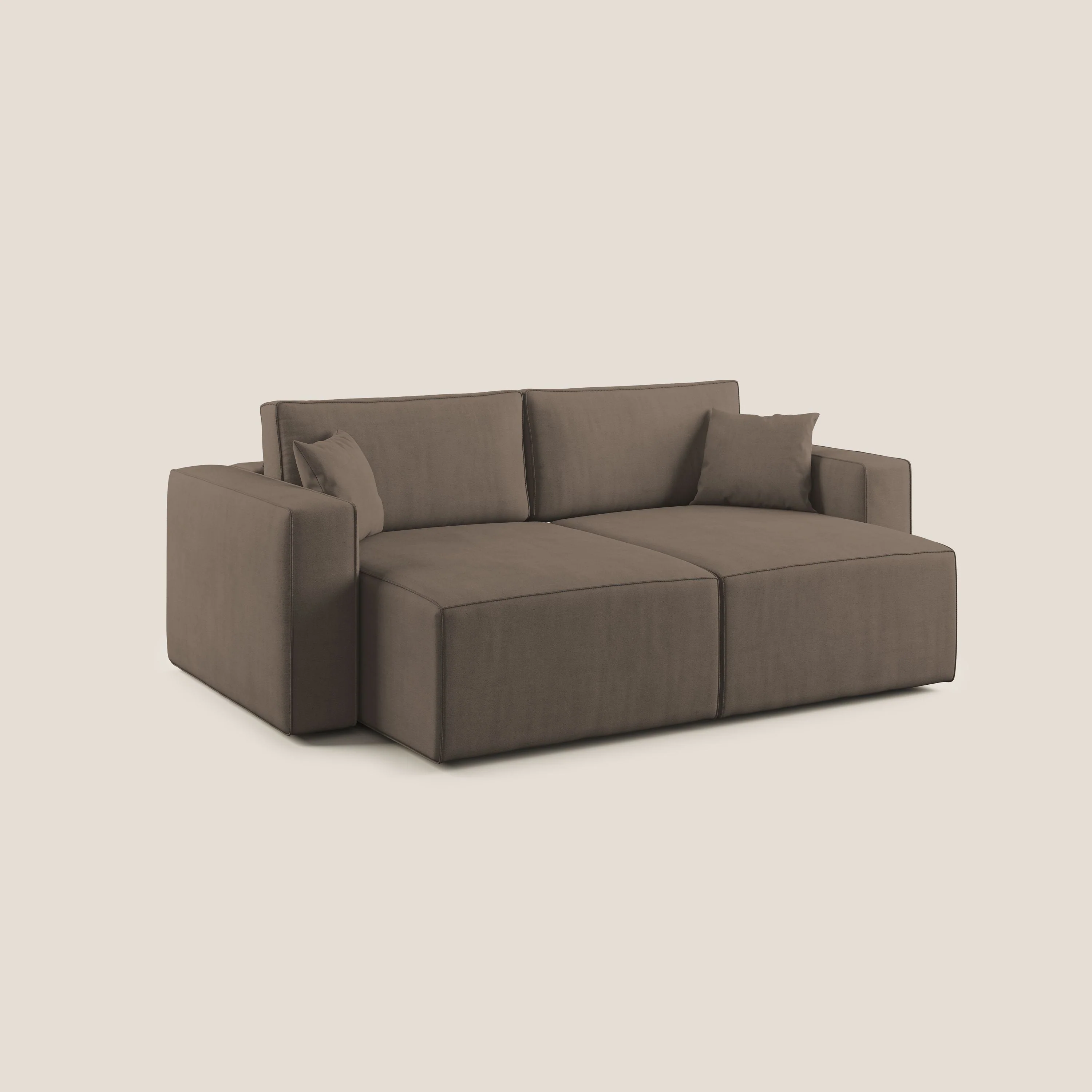 Morfeo canapé avec assise extractible en tissu imperméable T02 marron - Image 4