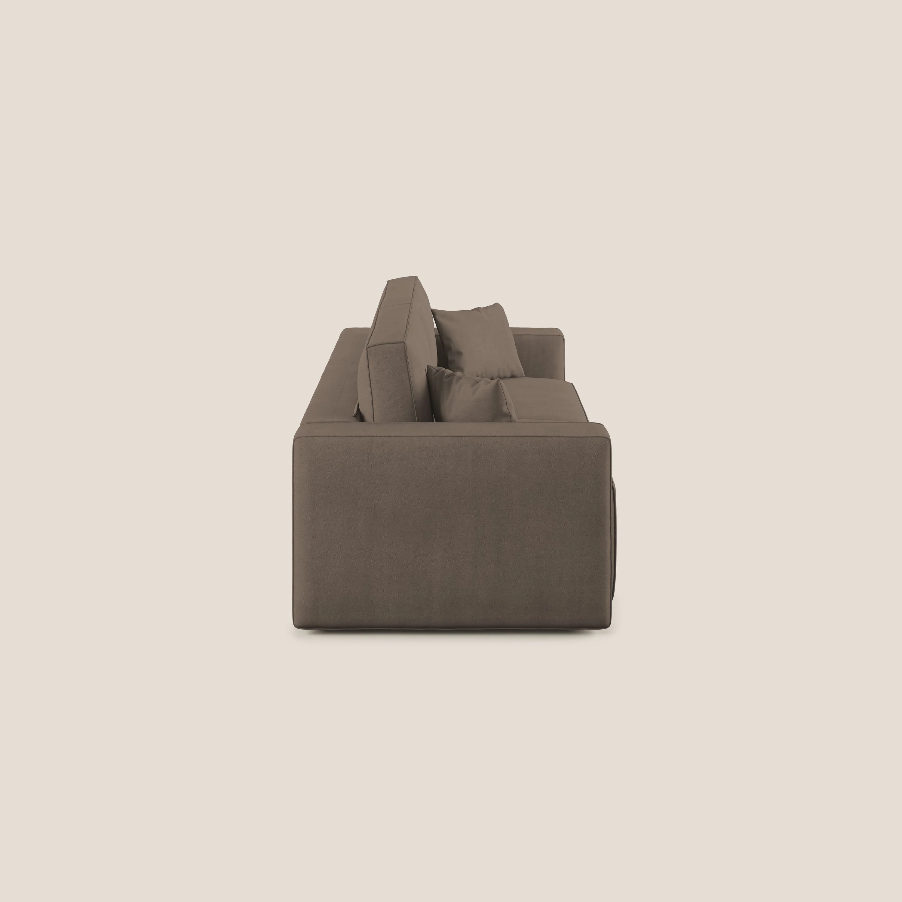 Morfeo canapé avec assise extractible en tissu imperméable T02 marron - Image 5