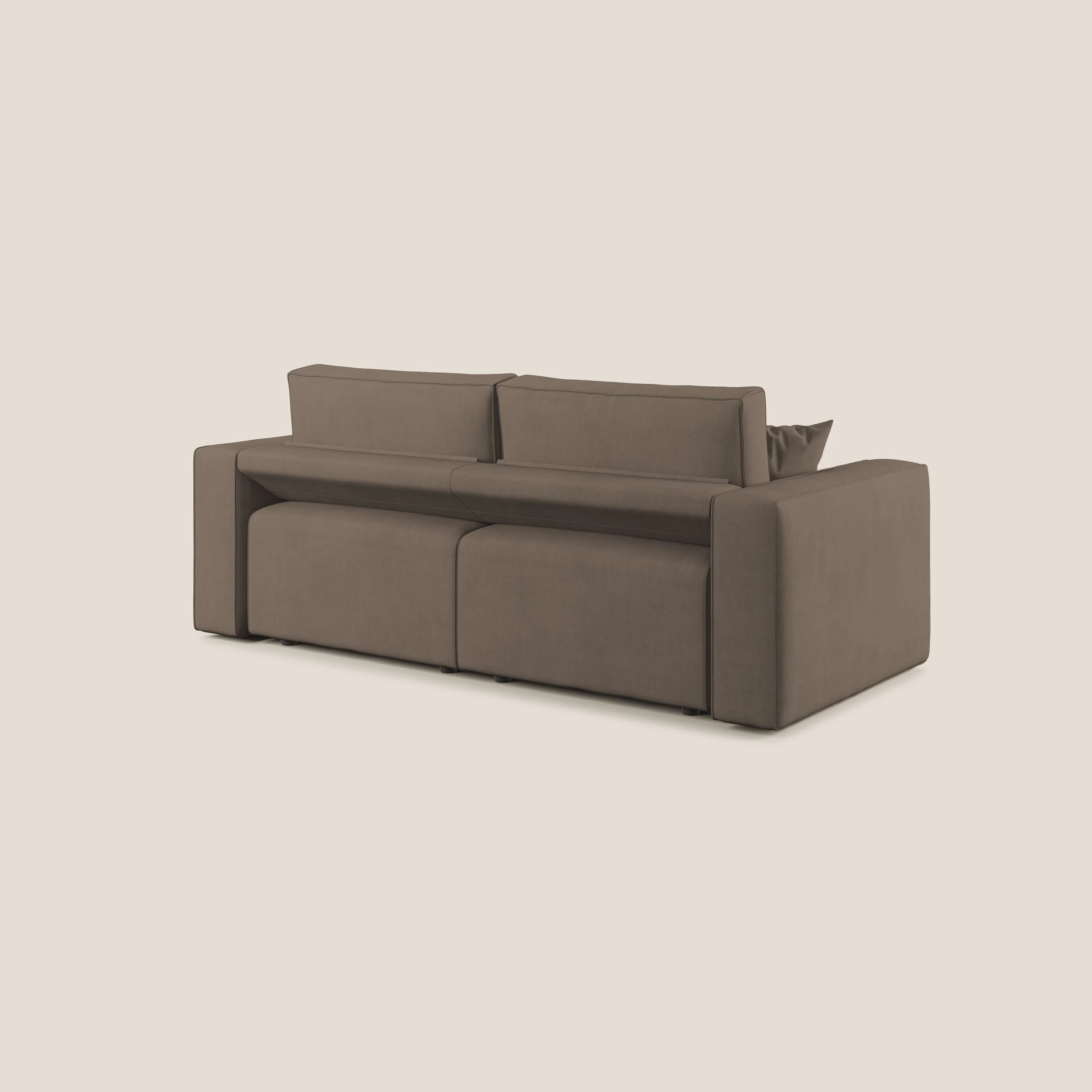 Morfeo canapé avec assise extractible en tissu imperméable T02 marron - Image 6