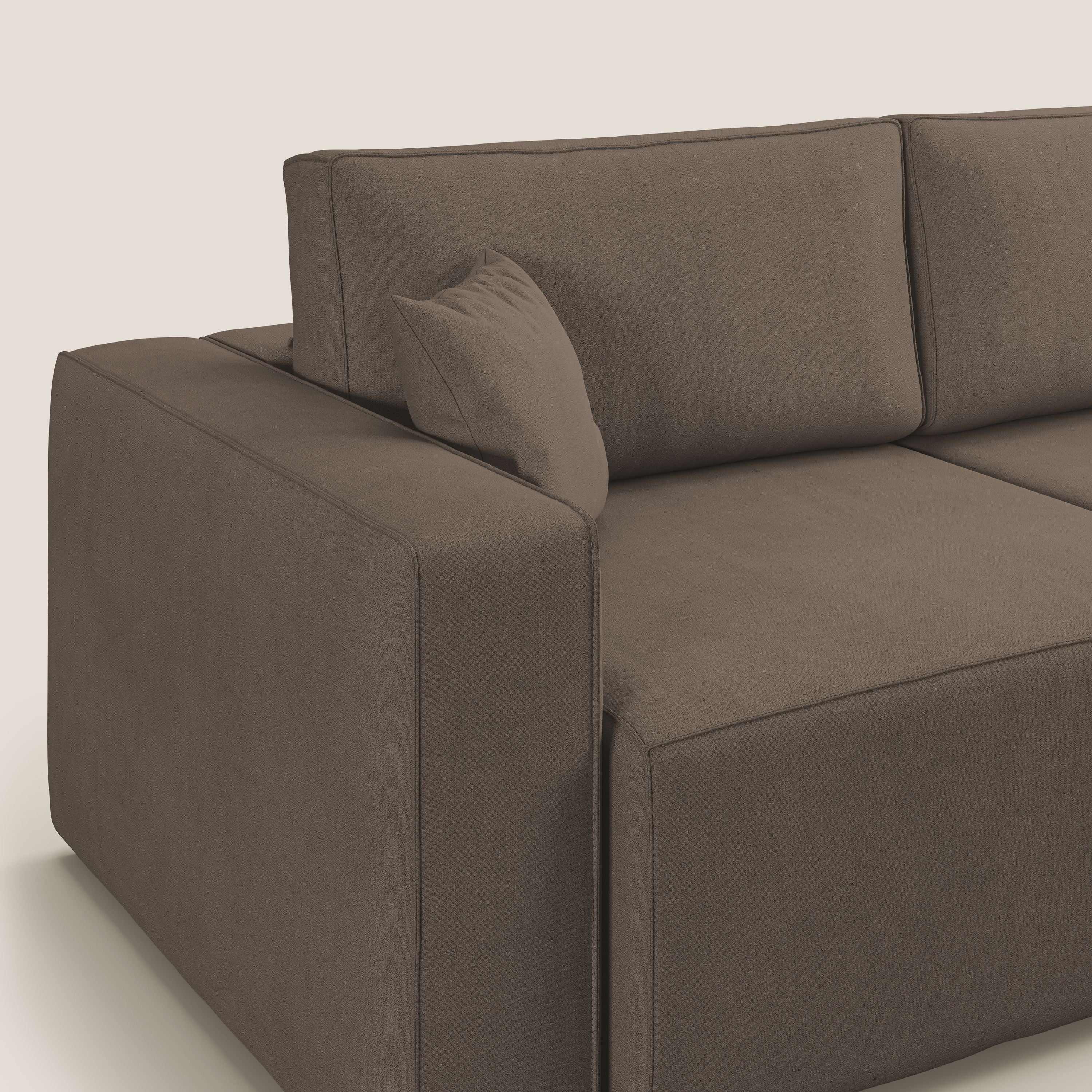 Morfeo canapé avec assise extractible en tissu imperméable T02 marron - Image 7