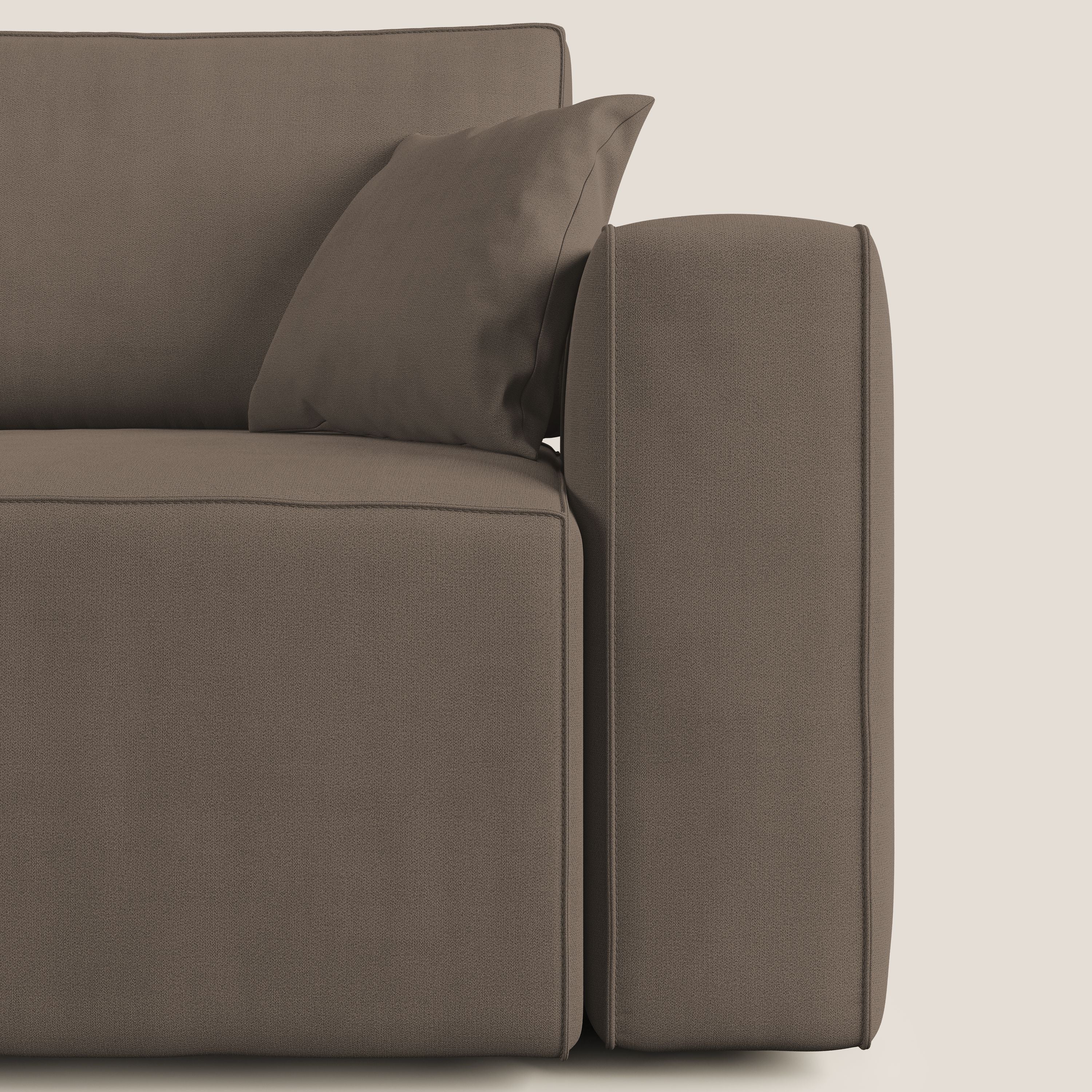 Morfeo canapé avec assise extractible en tissu imperméable T02 marron - Image 9