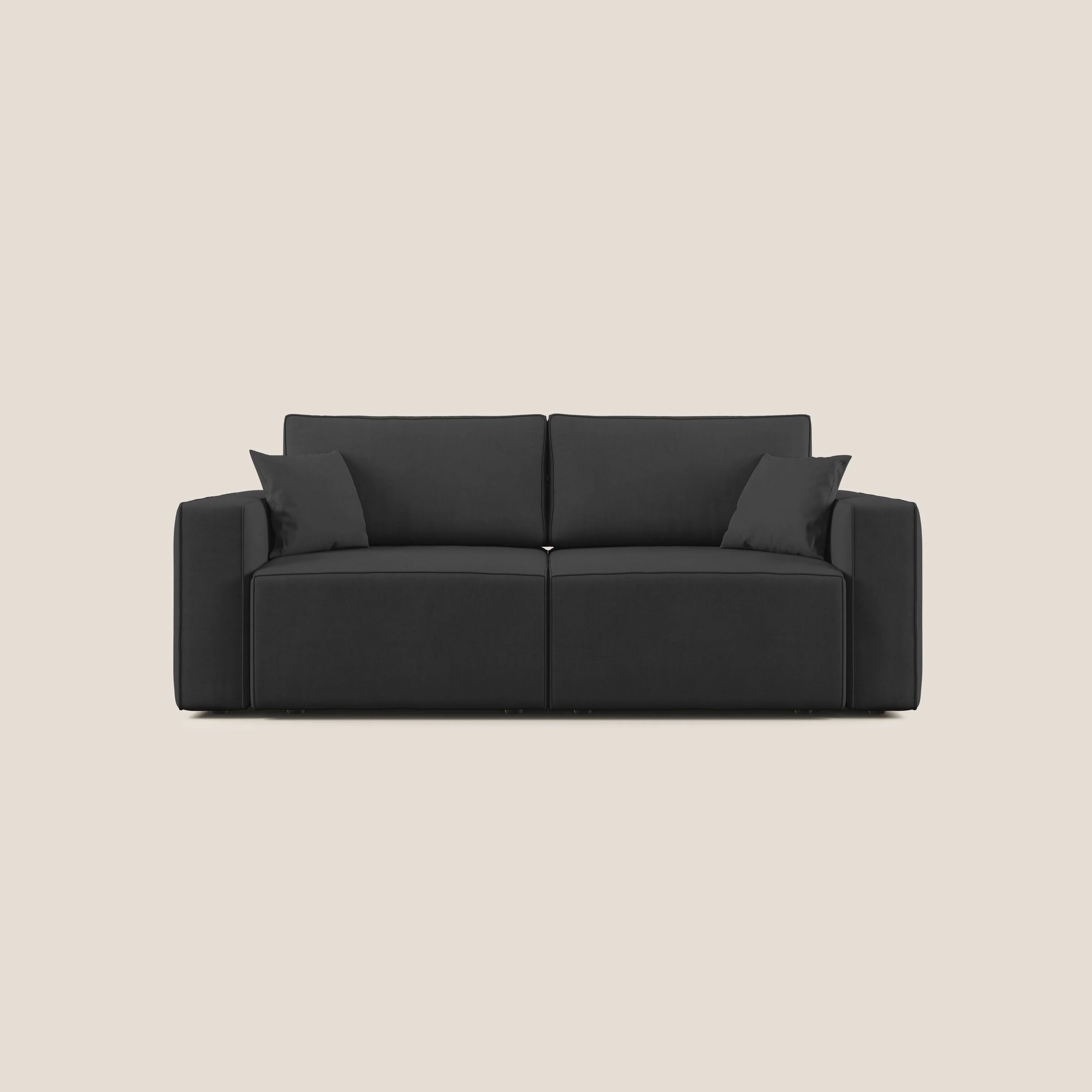 Morfeo canapé avec assise extractible en tissu imperméable T02 noir